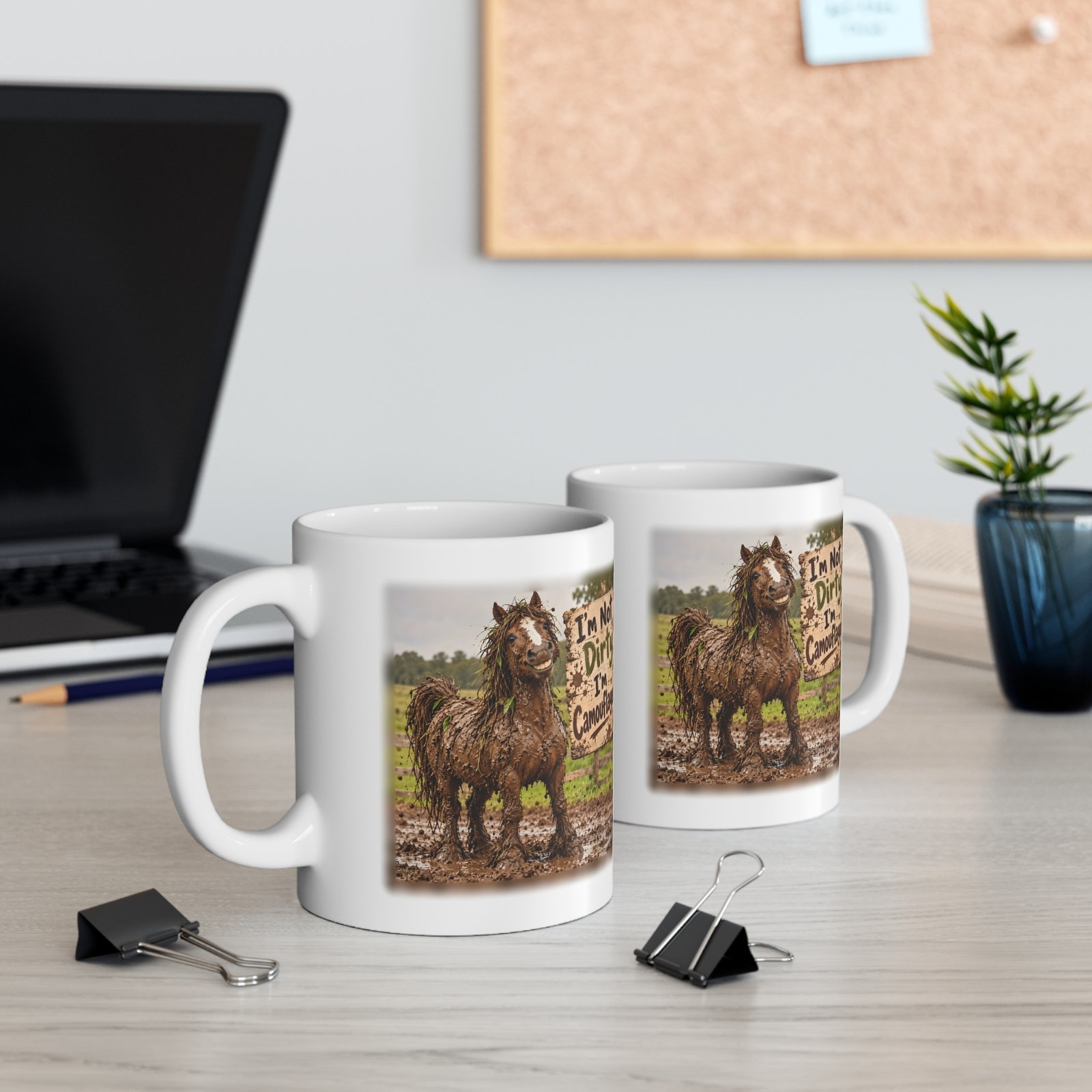 Funny Muddy Horse Mug, I'm Not Dirty I'm Camouflaged, Equestrian Gift, Horse Lover Coffee Mug, Pony Mum Gift, Horse Girl Mug 11oz - Image 5