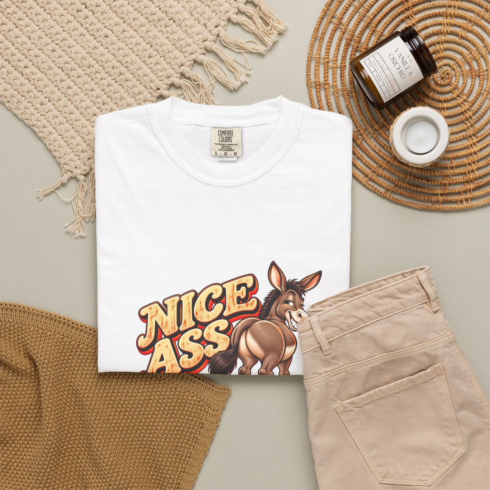 Nice Ass T-Shirt, Funny Donkey Shirt, Cheeky Rude Pun Tee, Adult Humour Gift, Donkey Lover Gift, Farm Animal Tee - Image 4