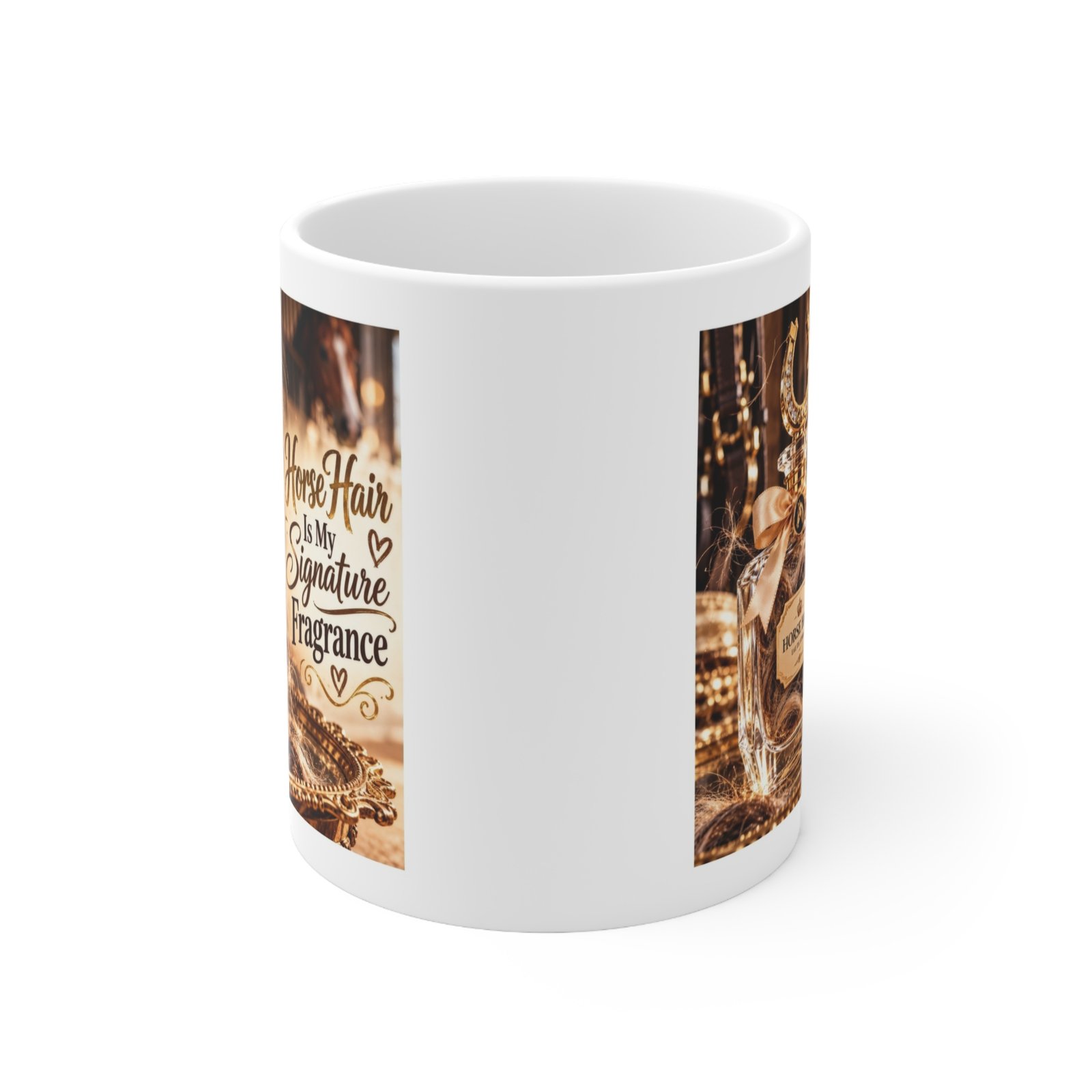Horse Hair Is My Signature Fragrance Mug, Funny Horse Mug, Equestrian Coffee Mug, Horse Lover Gift, Pony Mum Gift 11oz - Image 2