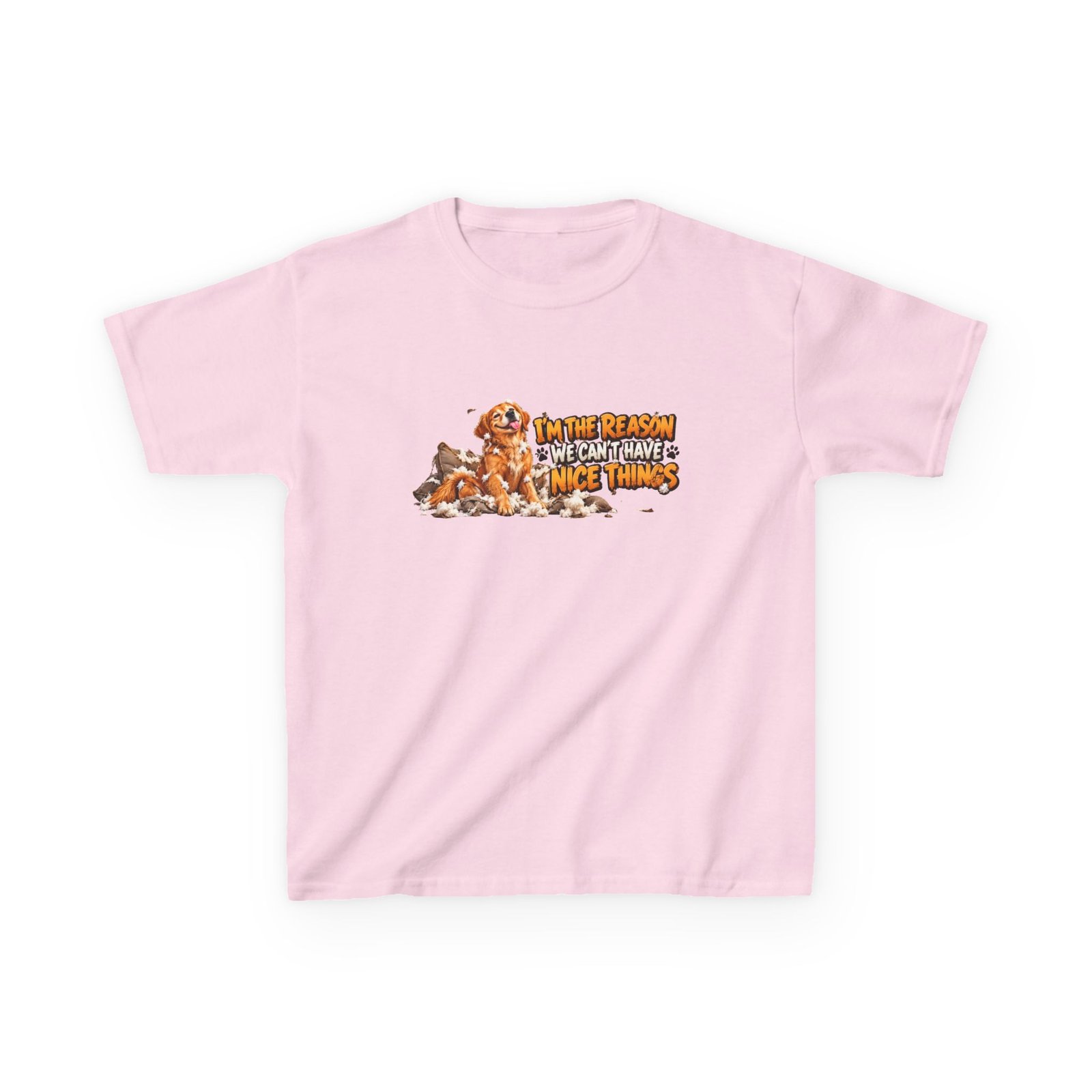 Kids I'm the Reason We Can't Have Nice Things T-Shirt, Funny Dog Shirt, Golden Retriever Kids Tee, Dog Lover Gift - Image 4