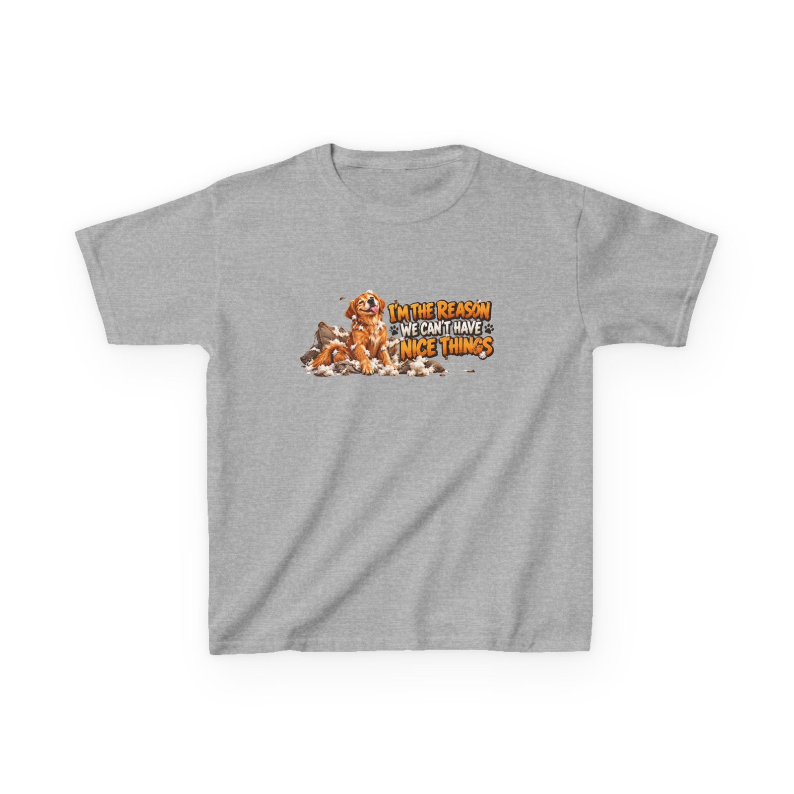 Kids I'm the Reason We Can't Have Nice Things T-Shirt, Funny Dog Shirt, Golden Retriever Kids Tee, Dog Lover Gift - Image 2