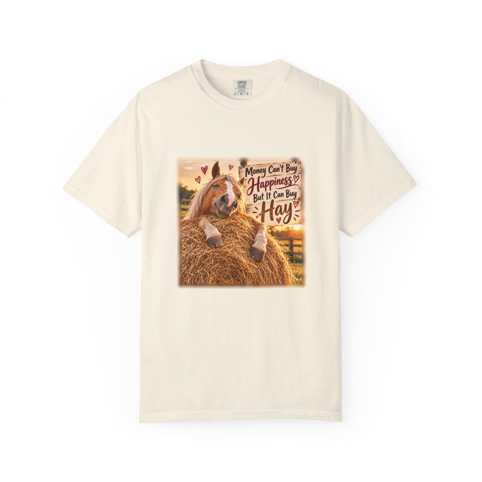 Money Can't Buy Happiness But It Can Buy Hay T-Shirt, Funny Horse Shirt, Equestrian Gift, Horse Lover Tee, Pony Mum Gift, Horse Girl Shirt - Image 5
