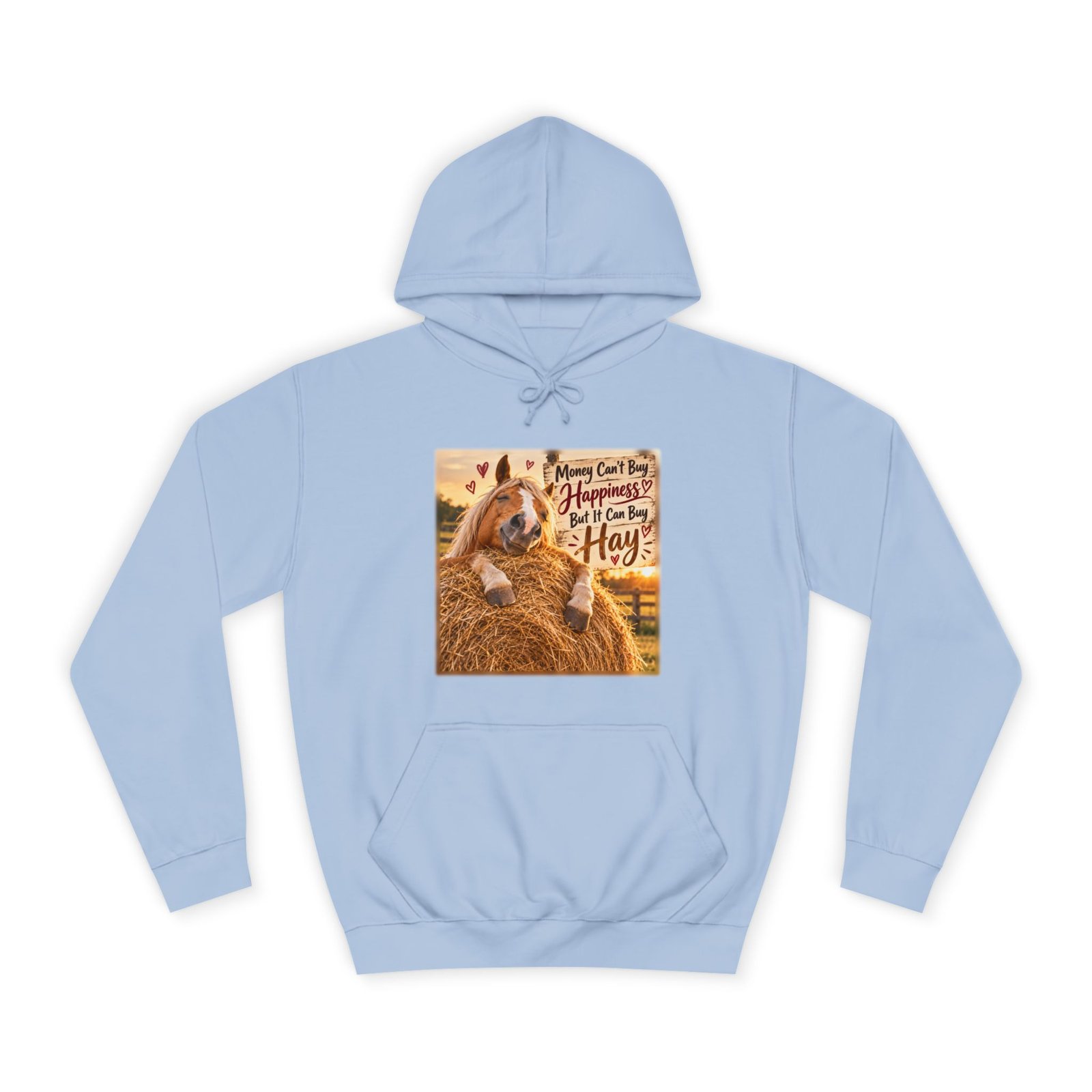Money Can't Buy Happiness But It Can Buy Hay Hoodie, Funny Horse Jumper, Equestrian Gift, Horse Lover Sweater, Pony Mum Gift - Image 4