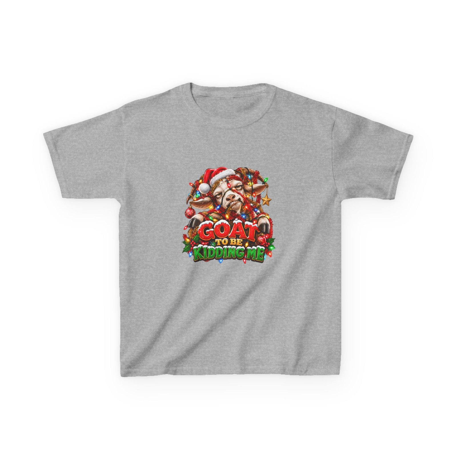 Kids Goat To Be Kidding Me T-Shirt, Funny Goat Christmas Shirt, Kids Xmas Tee, Goat Lover Gift, Childrens Christmas Top - Image 2