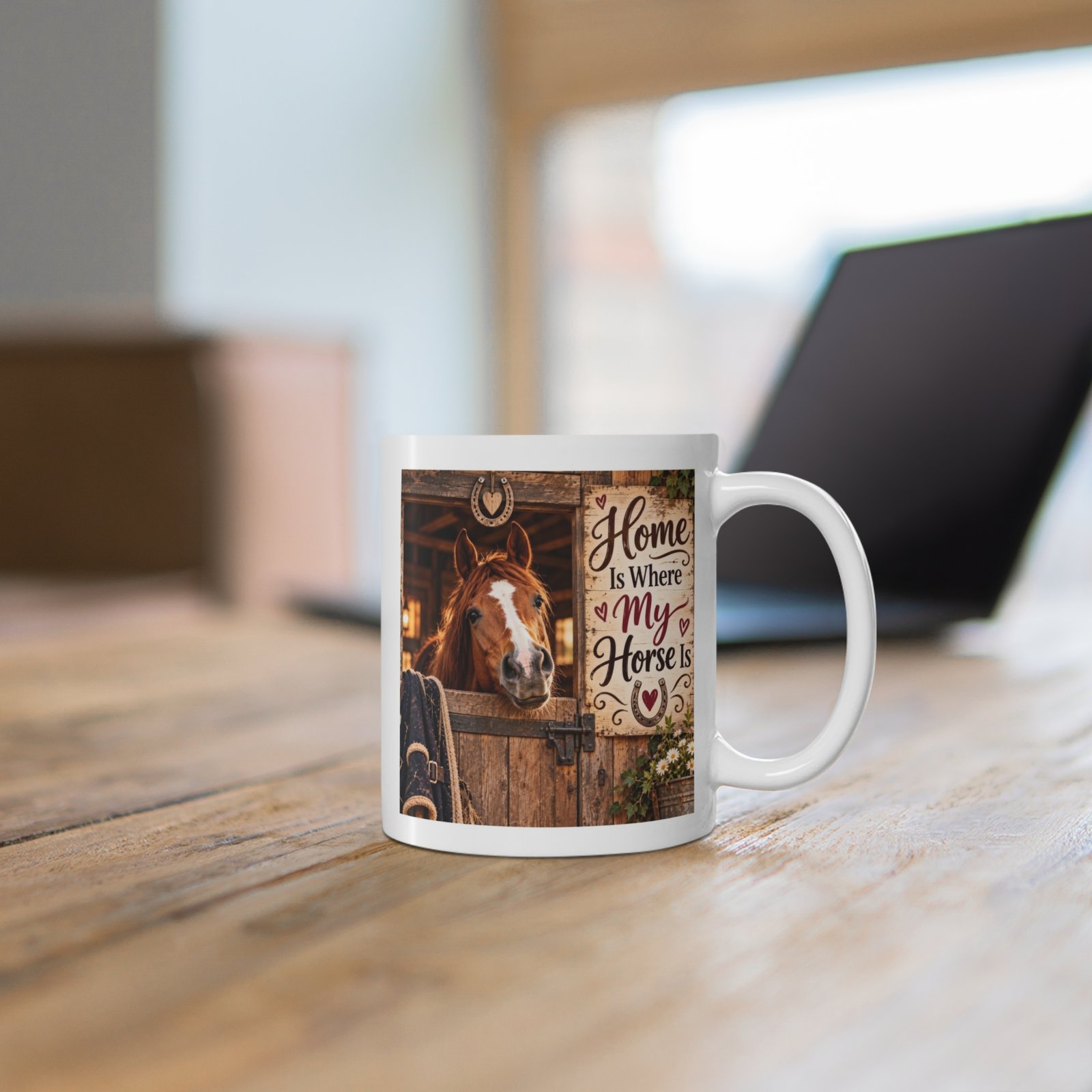 Home Is Where My Horse Is Mug, Horse Lover Gift, Equestrian Coffee Mug, Stable Mug, Pony Mum Gift, Horse Girl Mug 11oz - Image 6