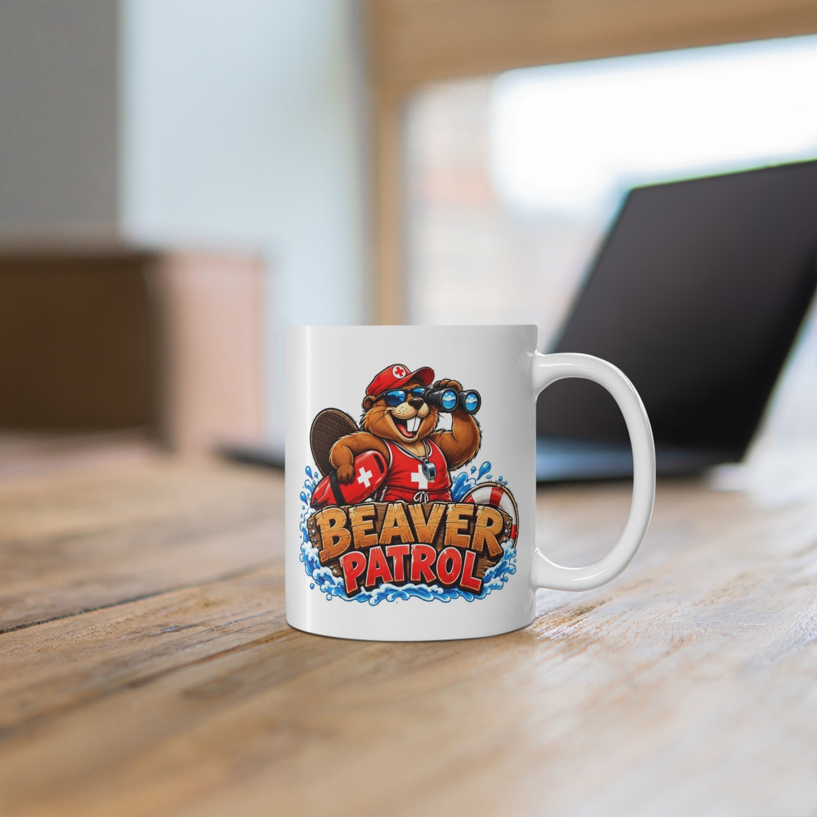 Beaver Patrol Mug, Funny Rude Beaver Coffee Mug, Cheeky Adult Humour Gift, Lifeguard Beaver Mug, Gag Gift For Him 11oz - Image 6