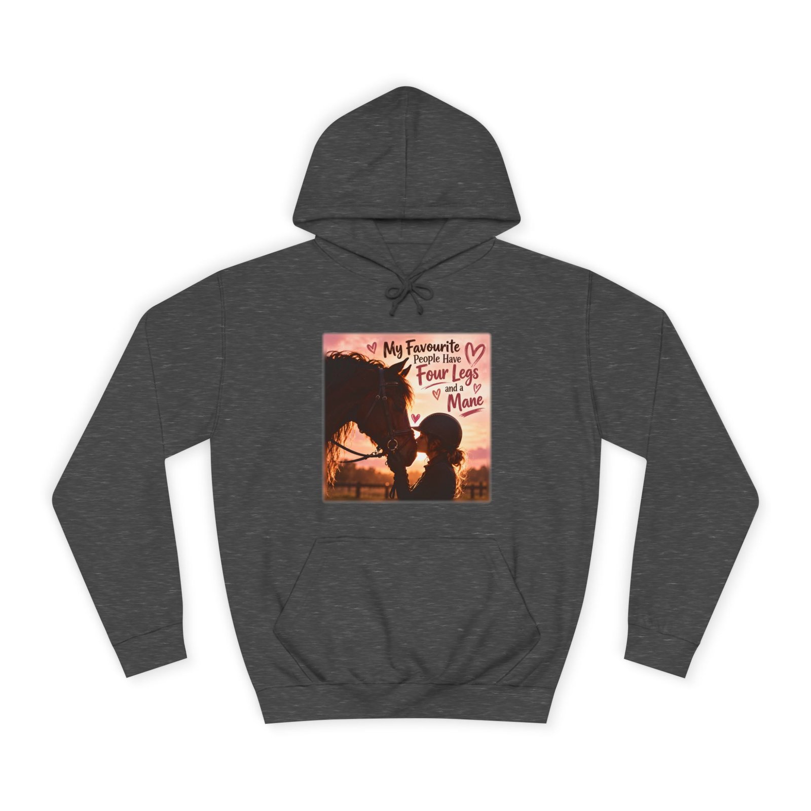 My Favourite People Have Four Legs and a Mane Hoodie, Horse Lover Gift, Equestrian Jumper, Horse Girl Sweater, Rider Gift - Image 7