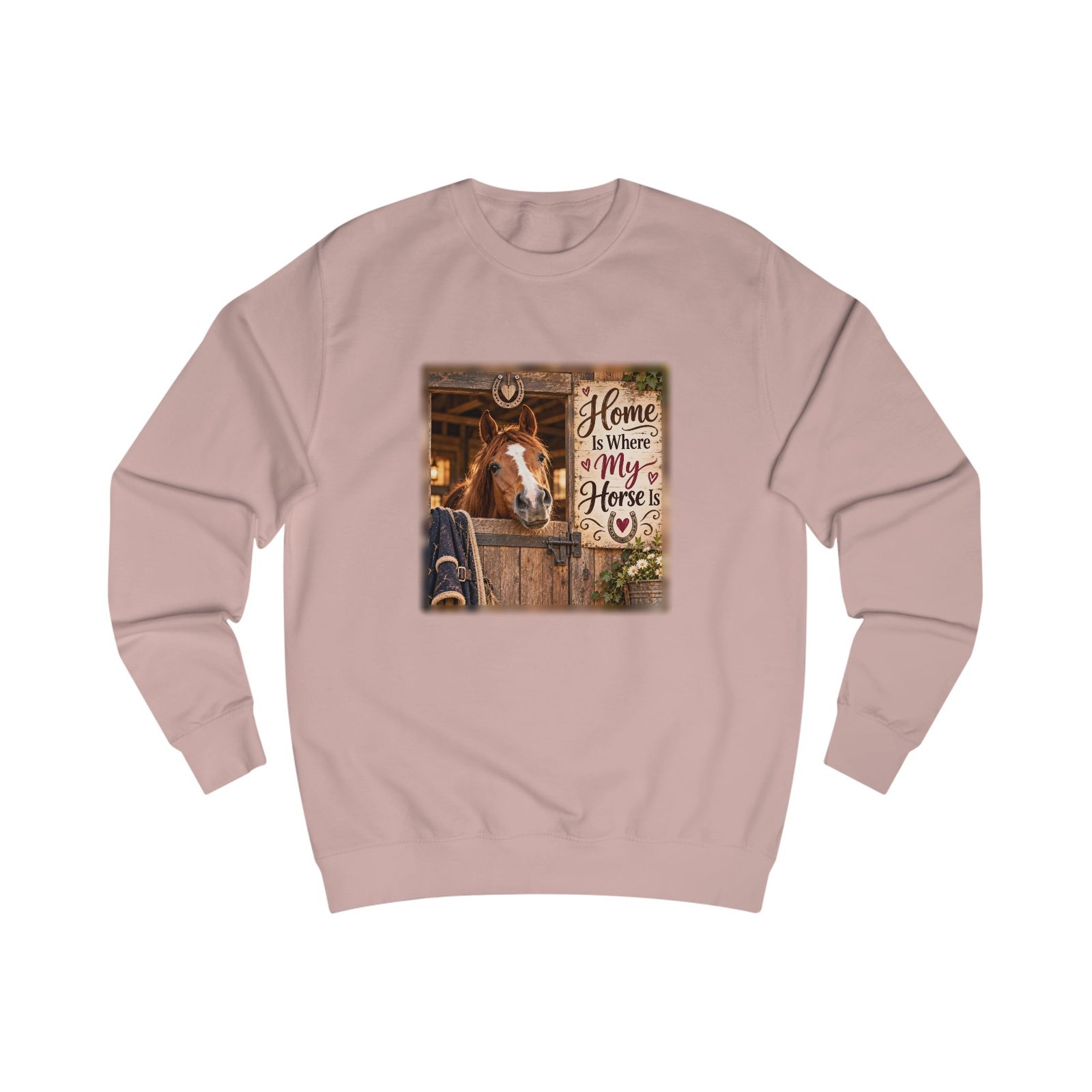 Home Is Where My Horse Is Sweatshirt, Horse Lover Gift, Equestrian Jumper, Stable Door Horse Sweater, Horse Girl Gift, Pony Mum Gift - Image 2