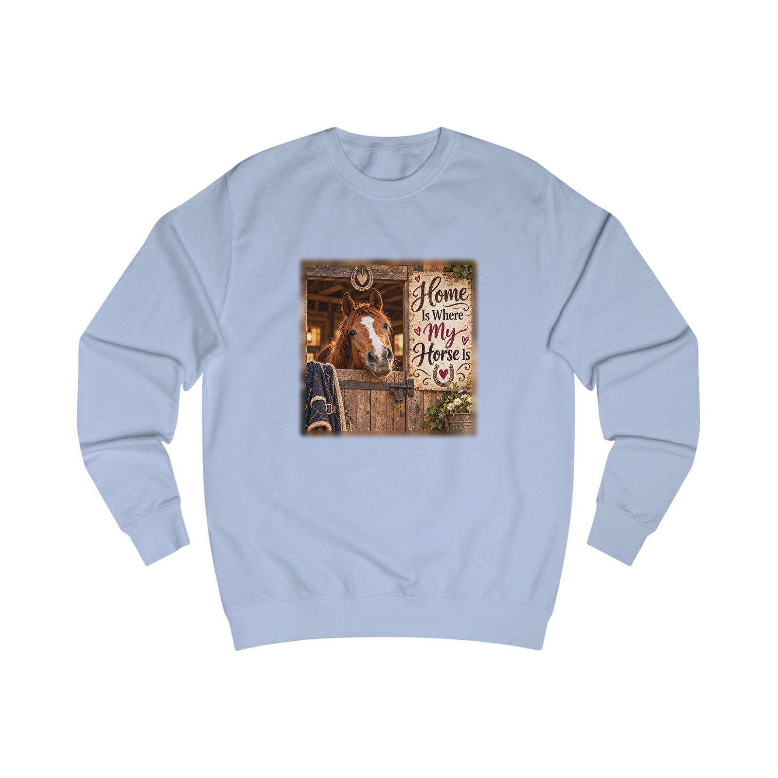 Home Is Where My Horse Is Sweatshirt, Horse Lover Gift, Equestrian Jumper, Stable Door Horse Sweater, Horse Girl Gift, Pony Mum Gift - Image 4