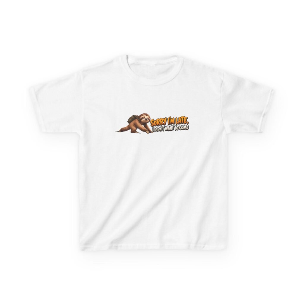 Kids Sorry I'm Late I Didn't Want to Come T-Shirt, Funny Sloth Shirt, Kids Sloth Tee, Sloth Lover Gift