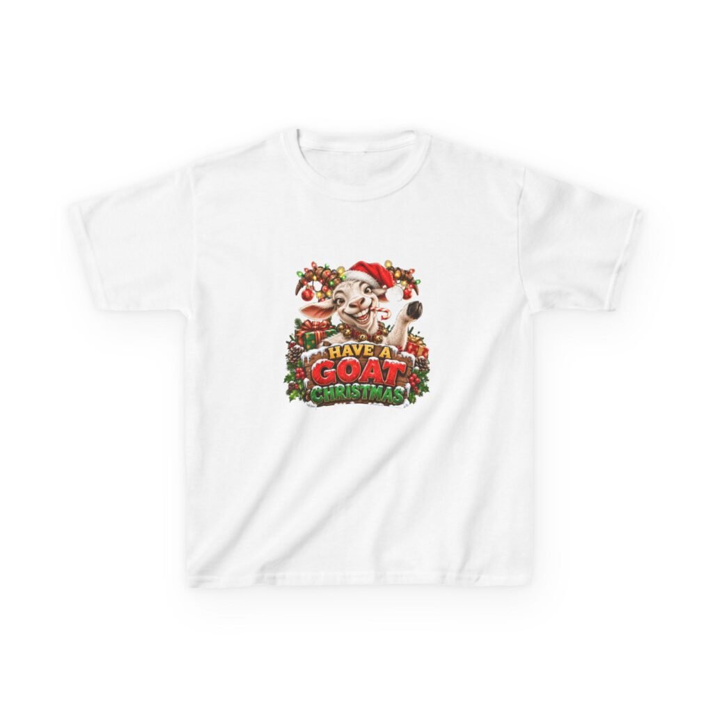 Kids Have A Goat Christmas T-Shirt, Funny Goat Christmas Shirt, Kids Xmas Tee, Goat Lover Gift, Childrens Christmas Top