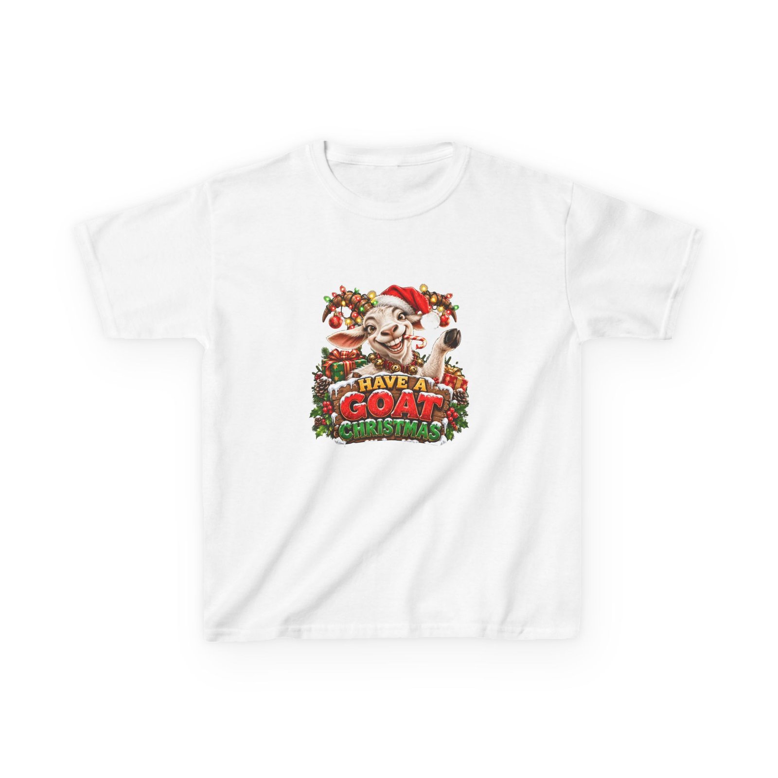 Kids Have A Goat Christmas T-Shirt, Funny Goat Christmas Shirt, Kids Xmas Tee, Goat Lover Gift, Childrens Christmas Top