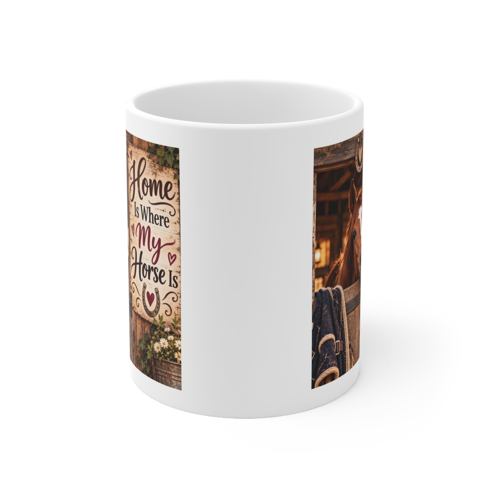 Home Is Where My Horse Is Mug, Horse Lover Gift, Equestrian Coffee Mug, Stable Mug, Pony Mum Gift, Horse Girl Mug 11oz - Image 2