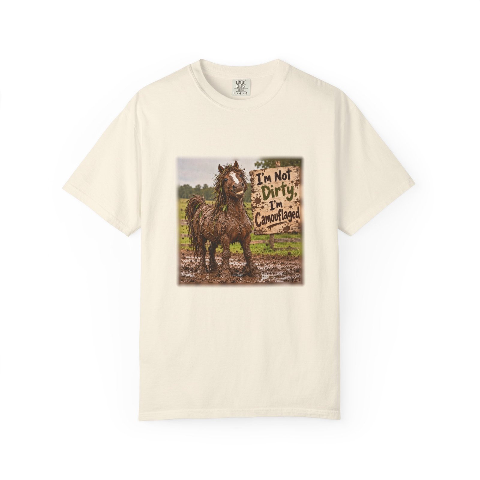 Funny Muddy Horse T-Shirt, I'm Not Dirty I'm Camouflaged, Equestrian Gift, Horse Lover Shirt, Pony Mum Tee, Horse Girl Gift - Image 5