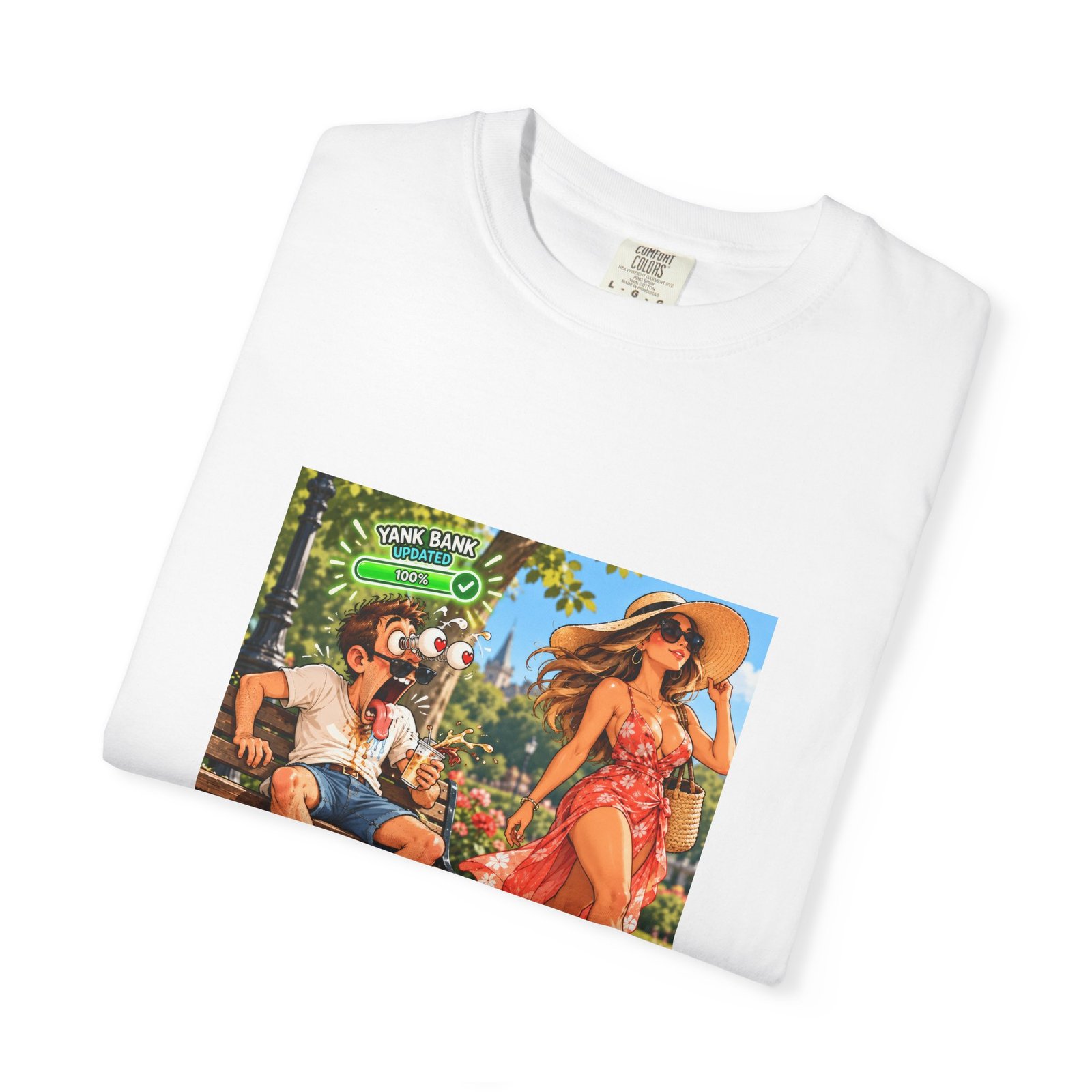 Yank Bank Updated T-Shirt, Funny Rude Park Shirt, Cheeky Adult Humour Tee, Gag Gift For Him, Stag Do Shirt - Image 3