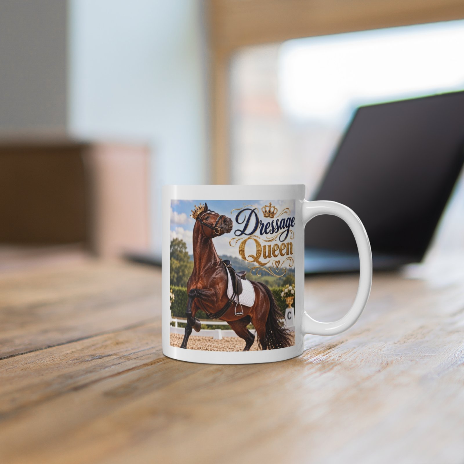 Dressage Queen Mug, Dressage Rider Gift, Equestrian Coffee Mug, Horse Lover Gift, Horse Show Gift, Horse Girl Mug 11oz - Image 6