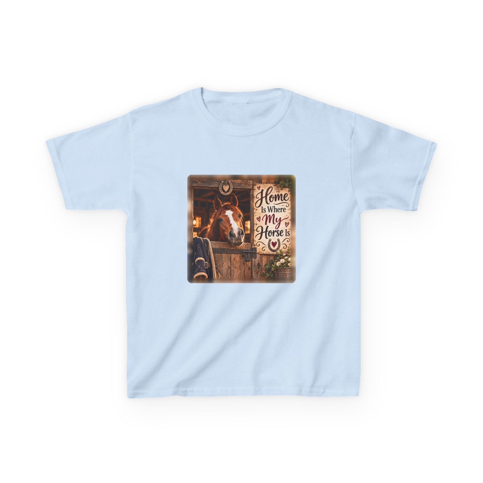 Kids Home Is Where My Horse Is T-Shirt, Pony Club Gift, Horse Girl Tee, Children's Equestrian Shirt, Horse Lover Kids Top - Image 3