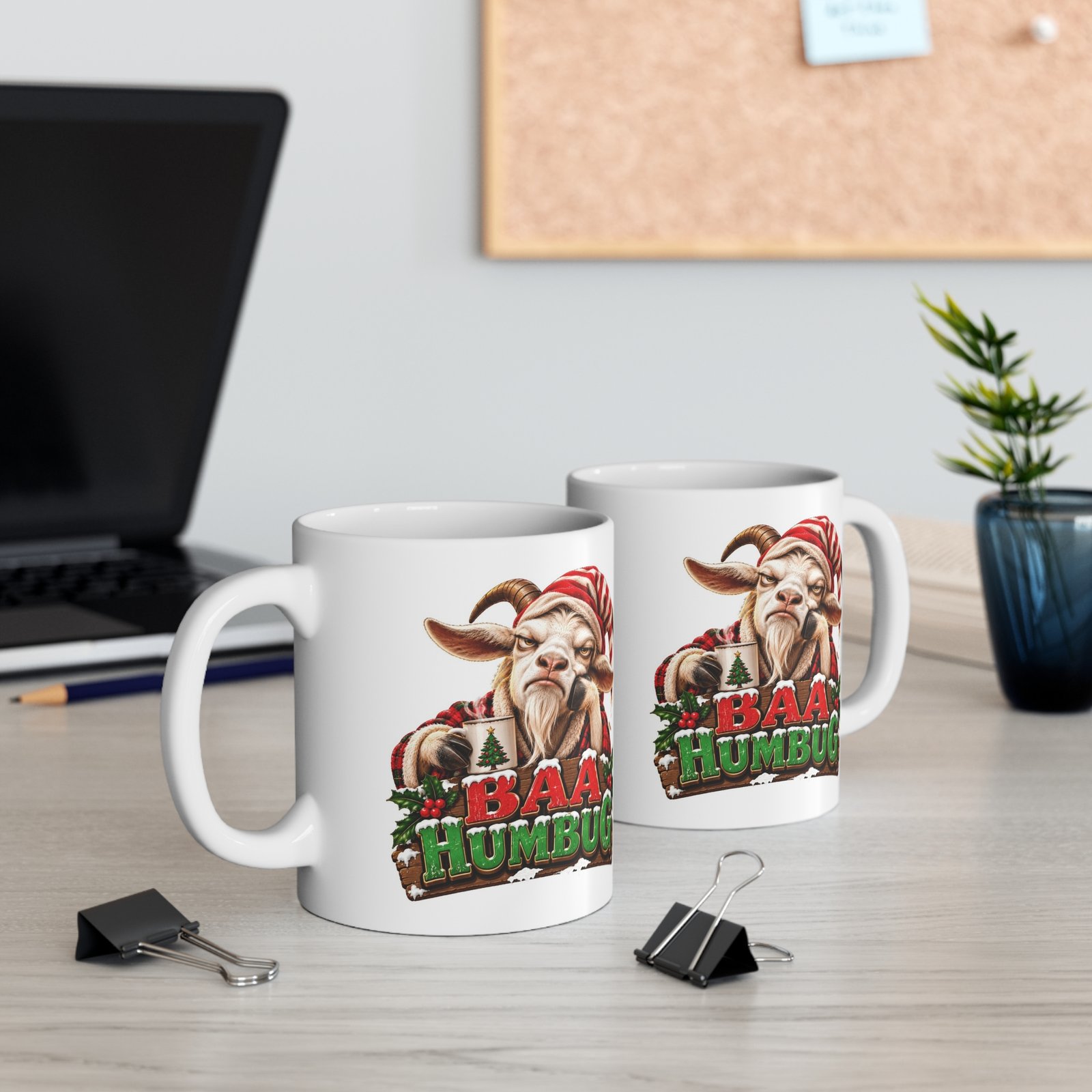Baa Humbug Mug, Grumpy Goat Christmas Mug, Goat Lover Gift, Xmas Coffee Mug, Secret Santa Gift 11oz - Image 5
