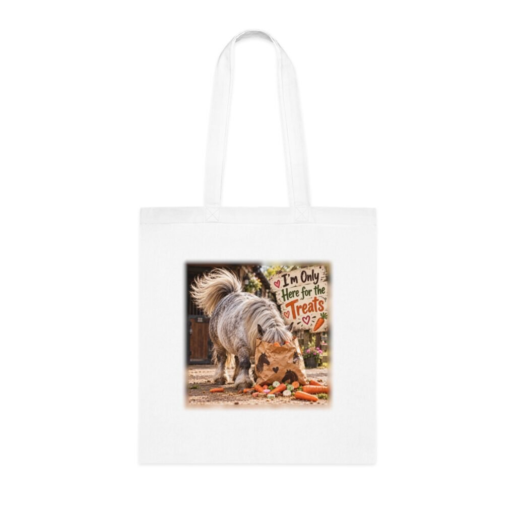 I'm Only Here for the Treats Tote Bag, Funny Pony Bag, Equestrian Gift, Horse Lover Bag, Yard Bag, Pony Mum Gift
