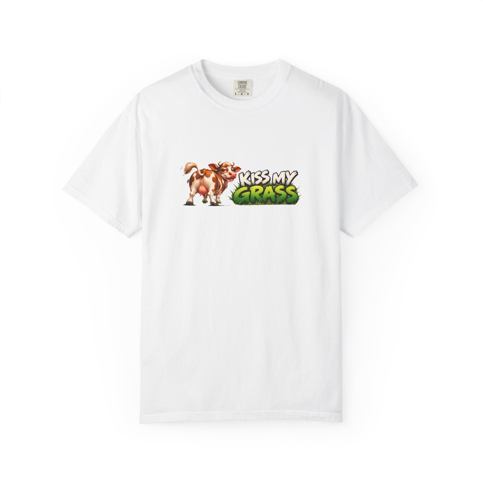 Kiss My Grass T-Shirt, Funny Cow Shirt, Cheeky Cow Tee, Cow Lover Gift, Farm Animal Shirt