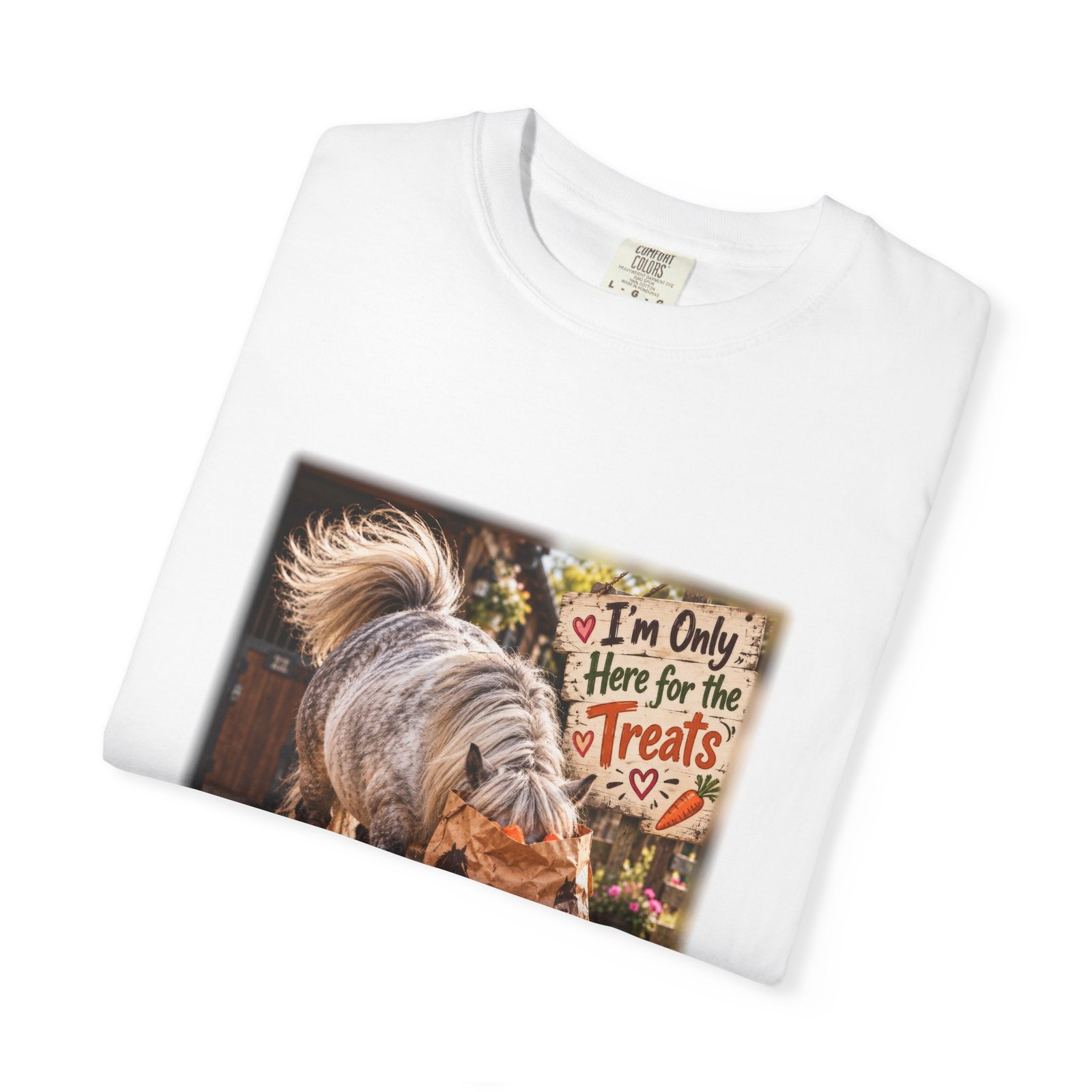 I'm Only Here for the Treats T-Shirt, Funny Pony Shirt, Equestrian Gift, Horse Lover Tee, Shetland Pony Gift, Pony Mum Shirt, Horse Girl Tee - Image 3