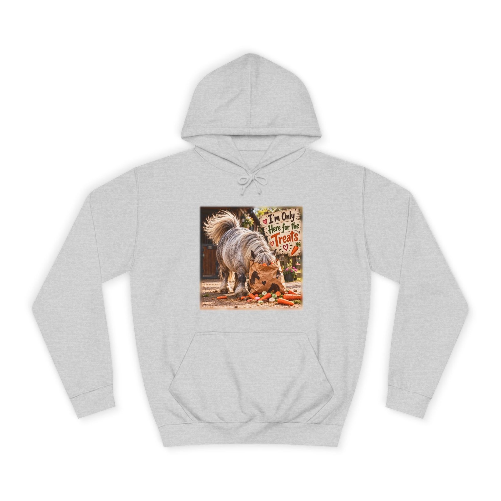 I'm Only Here for the Treats Hoodie, Funny Pony Jumper, Equestrian Gift, Horse Lover Sweater, Shetland Pony Gift, Pony Mum Gift - Image 2