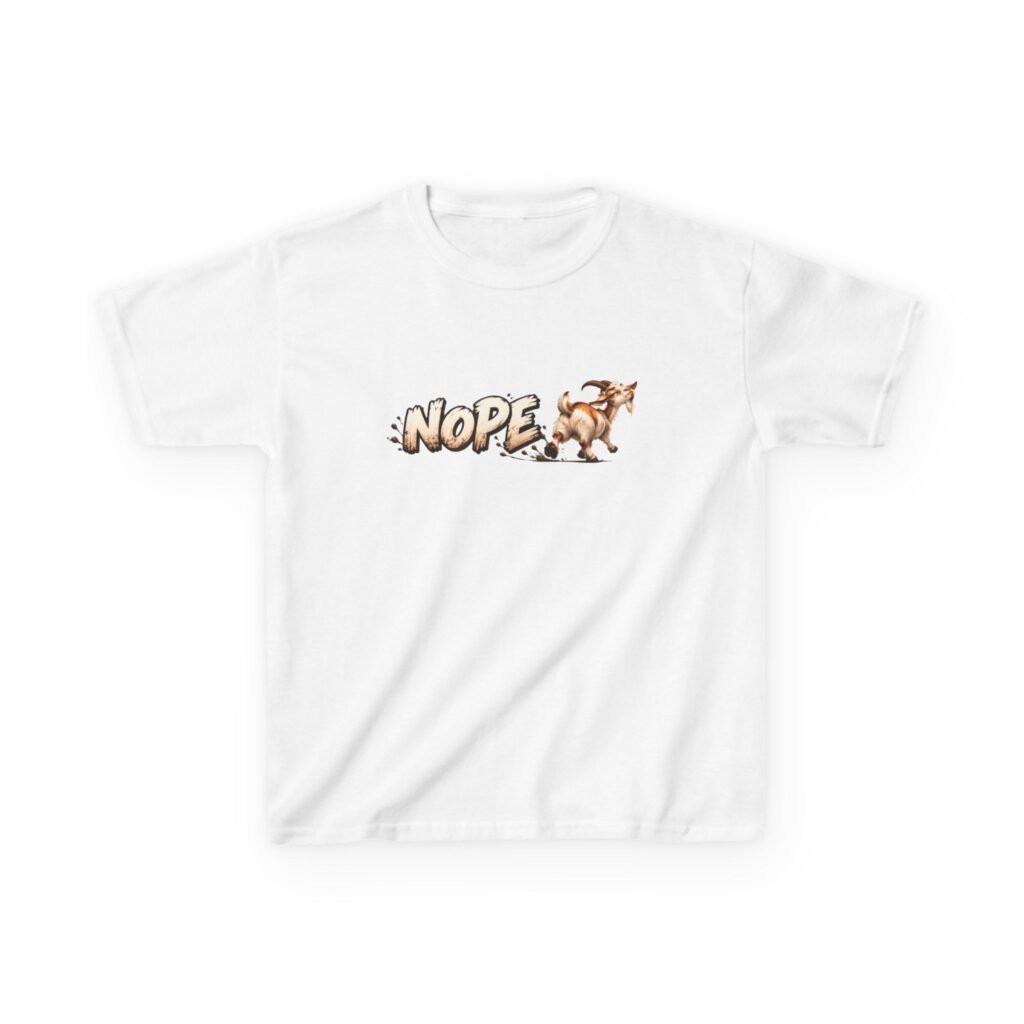 Kids Nope Goat T-Shirt, Funny Goat Shirt, Kids Goat Tee, Goat Lover Gift, Farm Animal Kids Top
