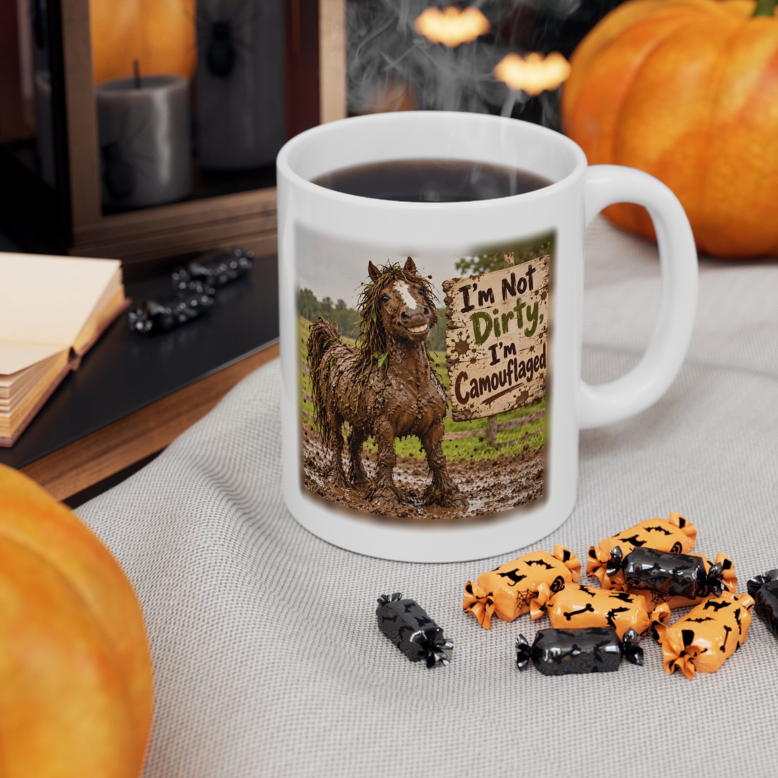 Funny Muddy Horse Mug, I'm Not Dirty I'm Camouflaged, Equestrian Gift, Horse Lover Coffee Mug, Pony Mum Gift, Horse Girl Mug 11oz - Image 7