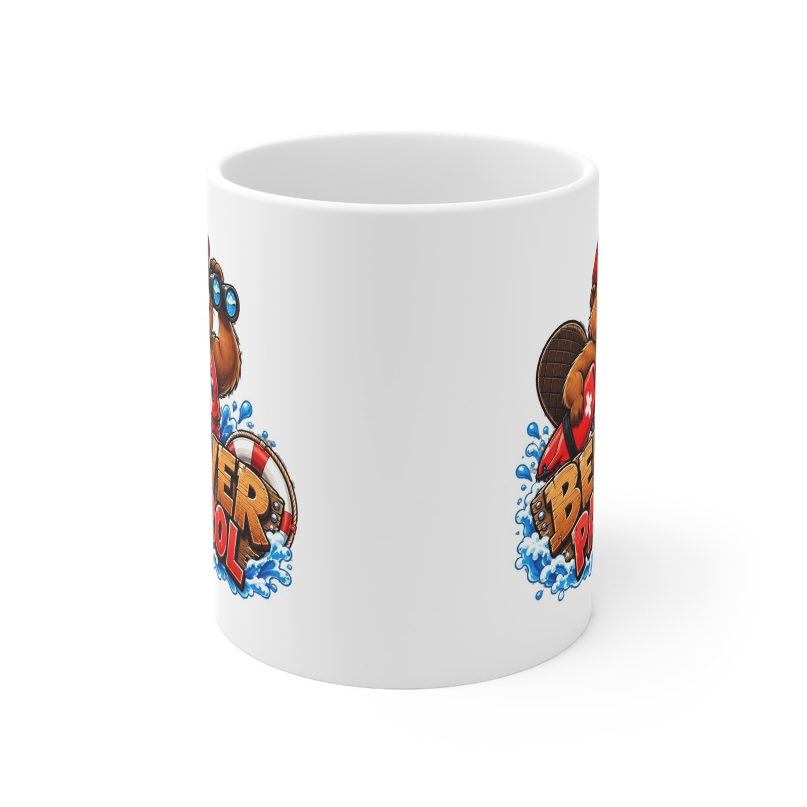 Beaver Patrol Mug, Funny Rude Beaver Coffee Mug, Cheeky Adult Humour Gift, Lifeguard Beaver Mug, Gag Gift For Him 11oz - Image 2