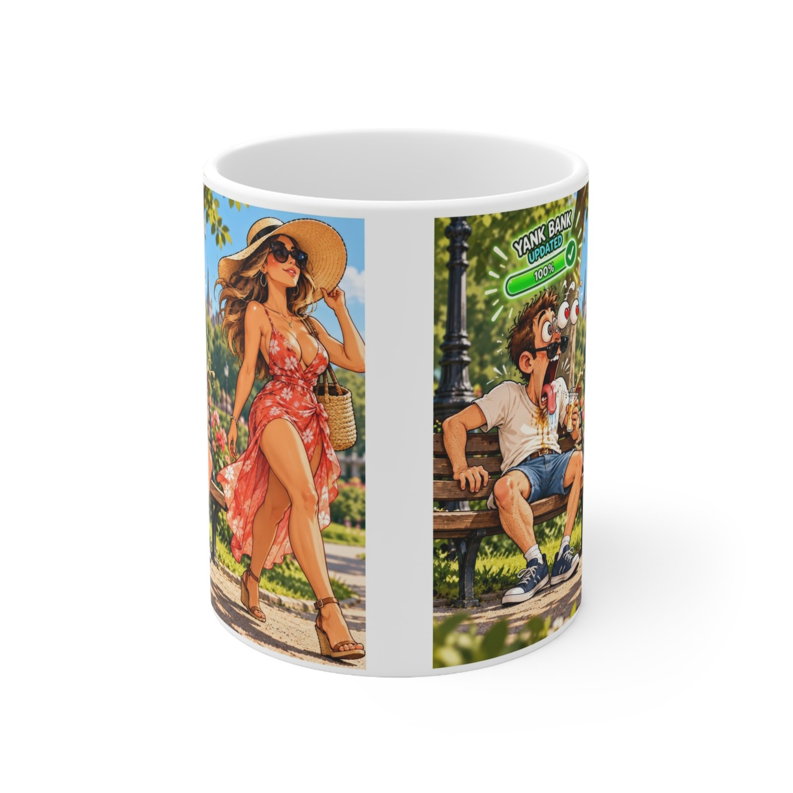 Yank Bank Updated Mug, Funny Rude Park Coffee Mug, Cheeky Adult Humour Gift, Gag Gift For Him 11oz - Image 2