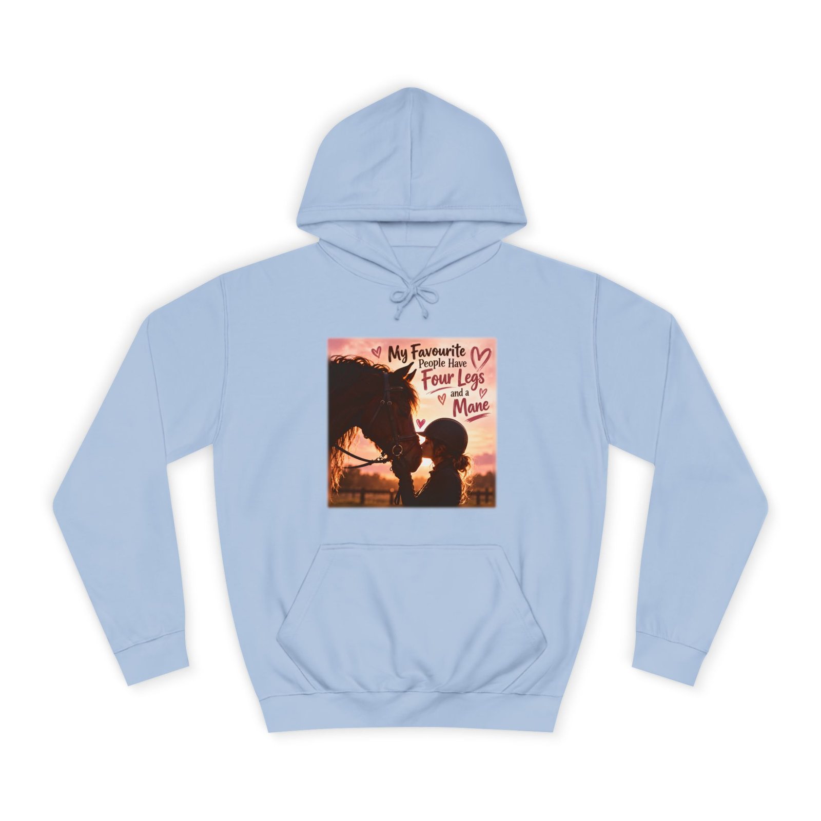 My Favourite People Have Four Legs and a Mane Hoodie, Horse Lover Gift, Equestrian Jumper, Horse Girl Sweater, Rider Gift - Image 4