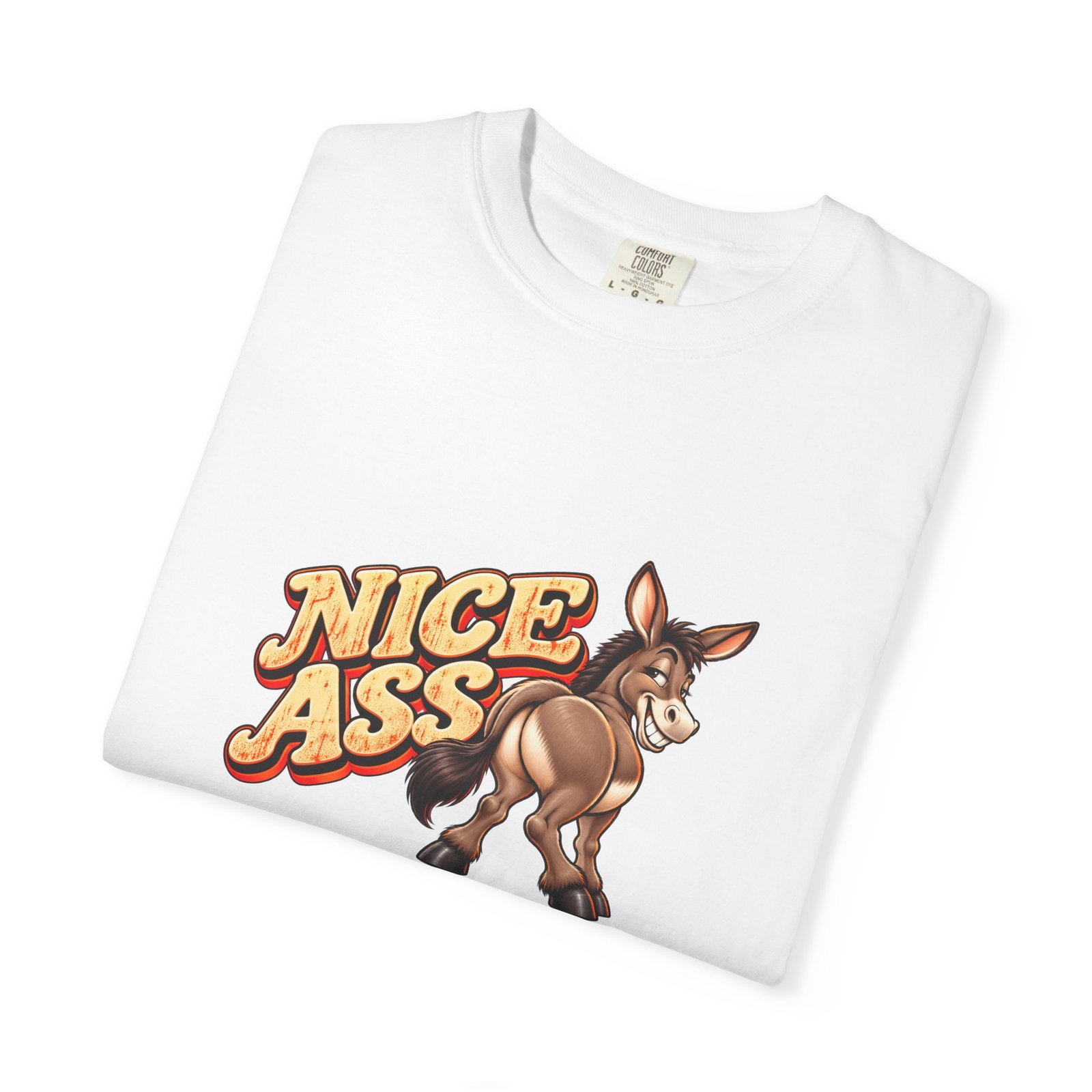 Nice Ass T-Shirt, Funny Donkey Shirt, Cheeky Rude Pun Tee, Adult Humour Gift, Donkey Lover Gift, Farm Animal Tee - Image 3