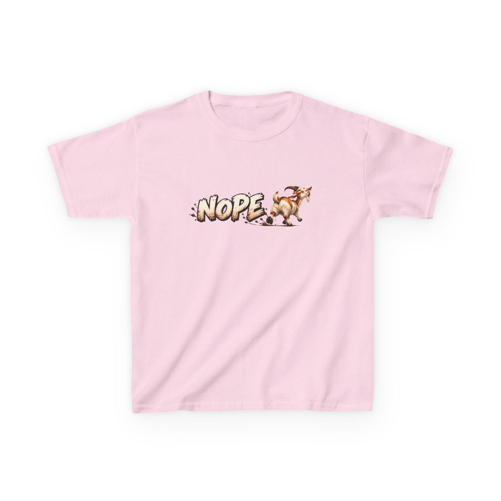 Kids Nope Goat T-Shirt, Funny Goat Shirt, Kids Goat Tee, Goat Lover Gift, Farm Animal Kids Top - Image 4