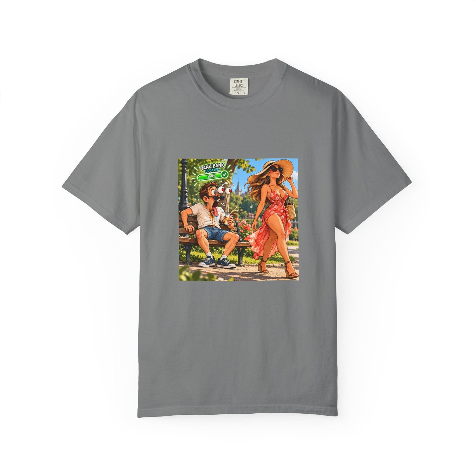 Yank Bank Updated T-Shirt, Funny Rude Park Shirt, Cheeky Adult Humour Tee, Gag Gift For Him, Stag Do Shirt - Image 6