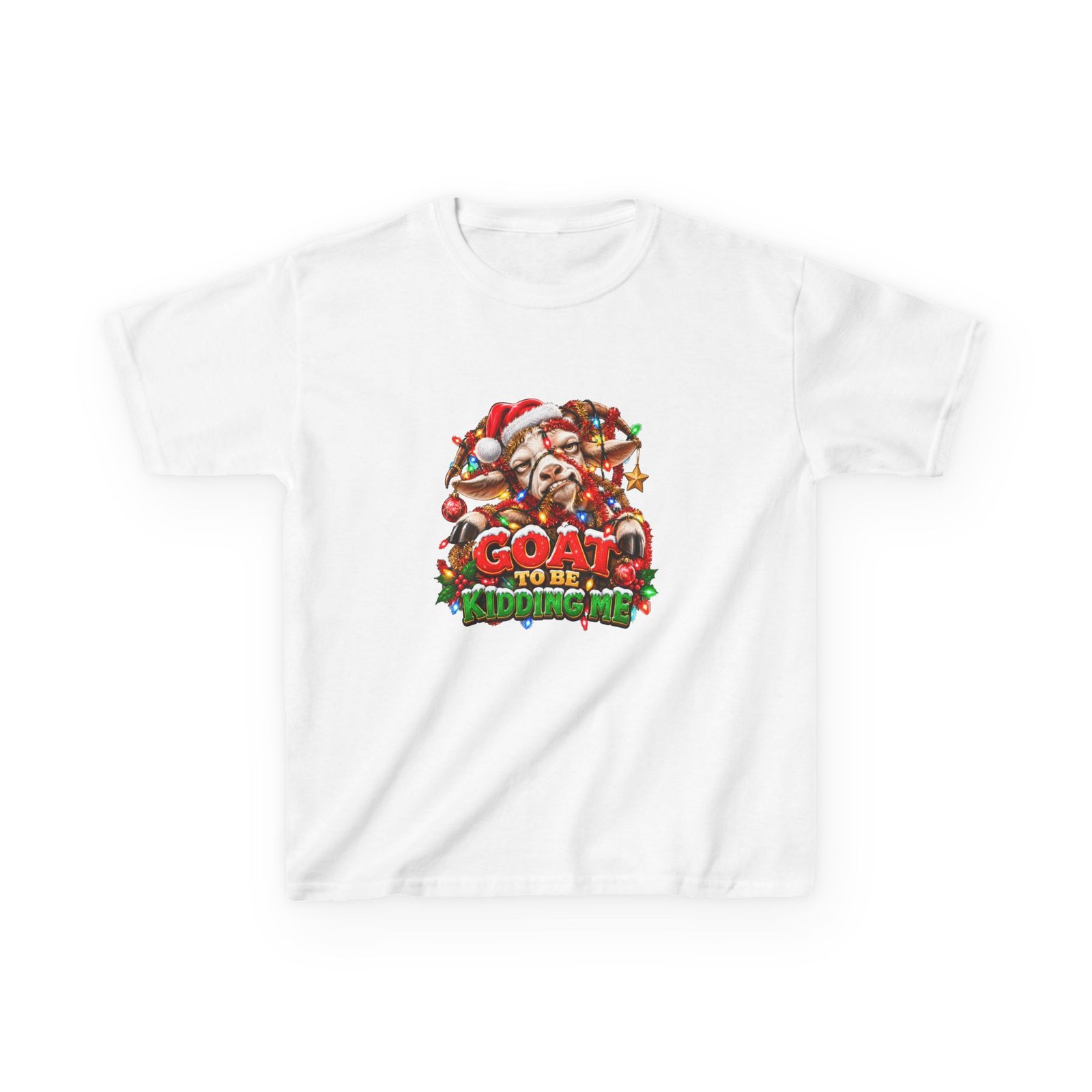 Kids Goat To Be Kidding Me T-Shirt, Funny Goat Christmas Shirt, Kids Xmas Tee, Goat Lover Gift, Childrens Christmas Top