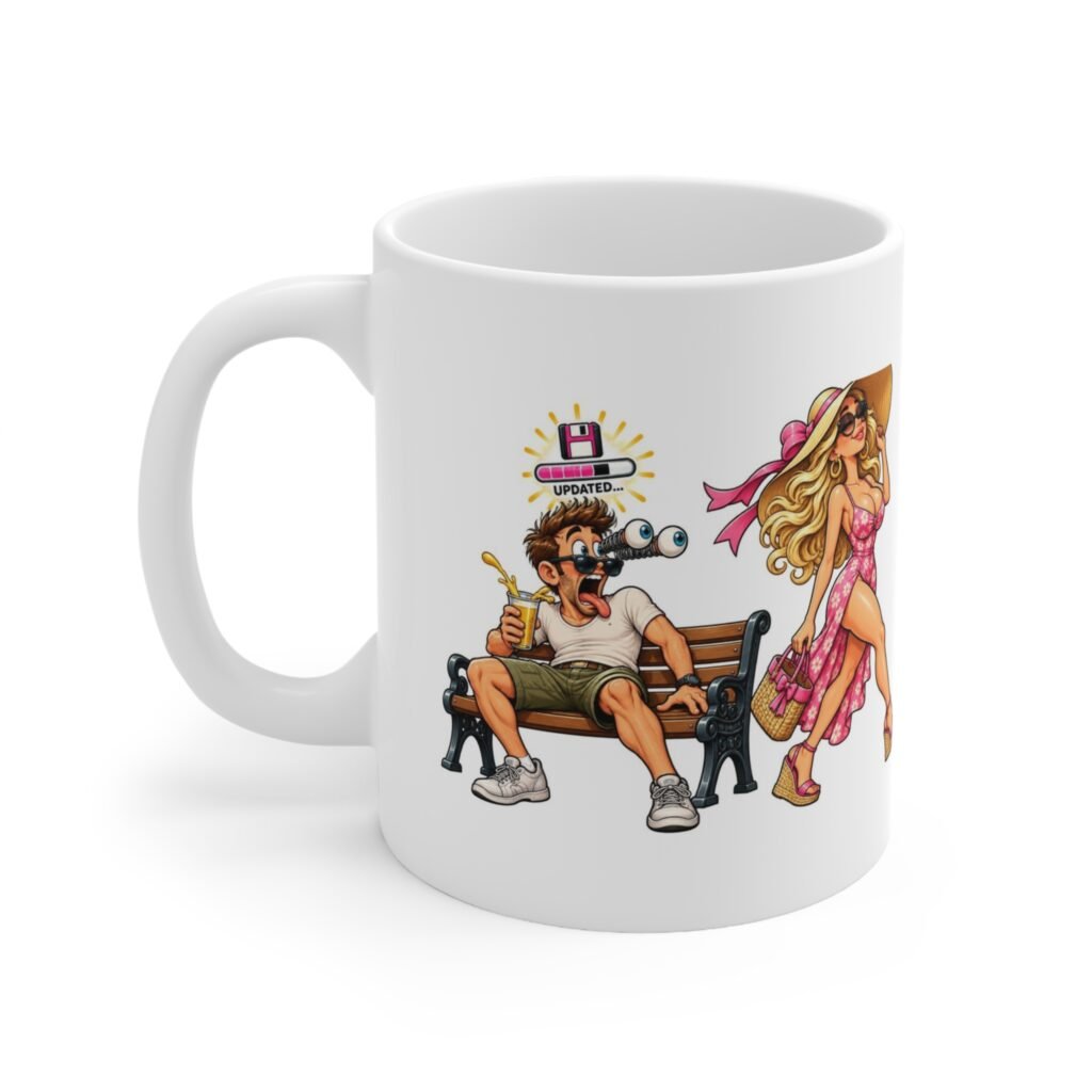 Yank Bank Updated Mug, Funny Rude Park Bench Coffee Mug, Cheeky Adult Humour Gift, Gag Gift For Him 11oz