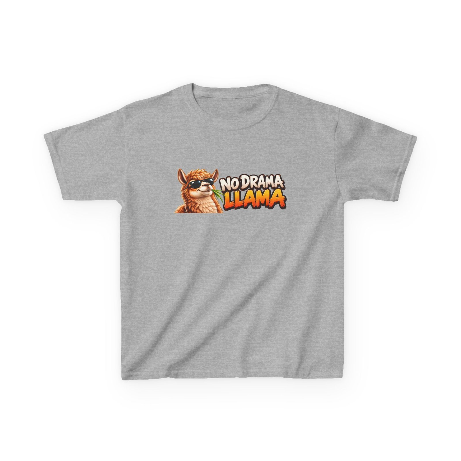 Kids No Drama Llama T-Shirt, Funny Llama Shirt, Kids Llama Tee, Llama Lover Gift, Cool Llama Kids Top - Image 2