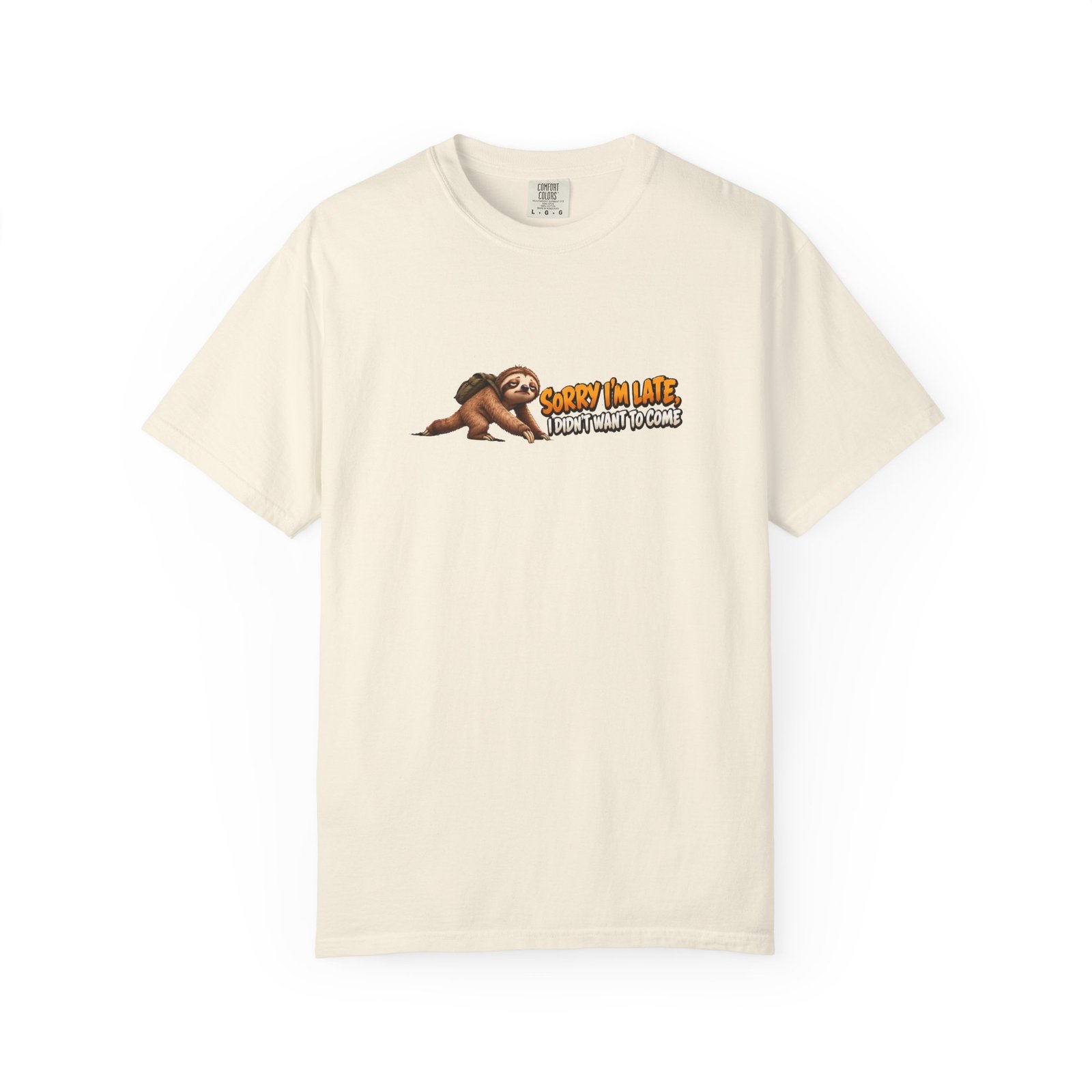 Sorry I'm Late I Didn't Want to Come T-Shirt, Funny Sloth Shirt, Sarcastic Introvert Tee, Lazy Sloth Gift - Image 5