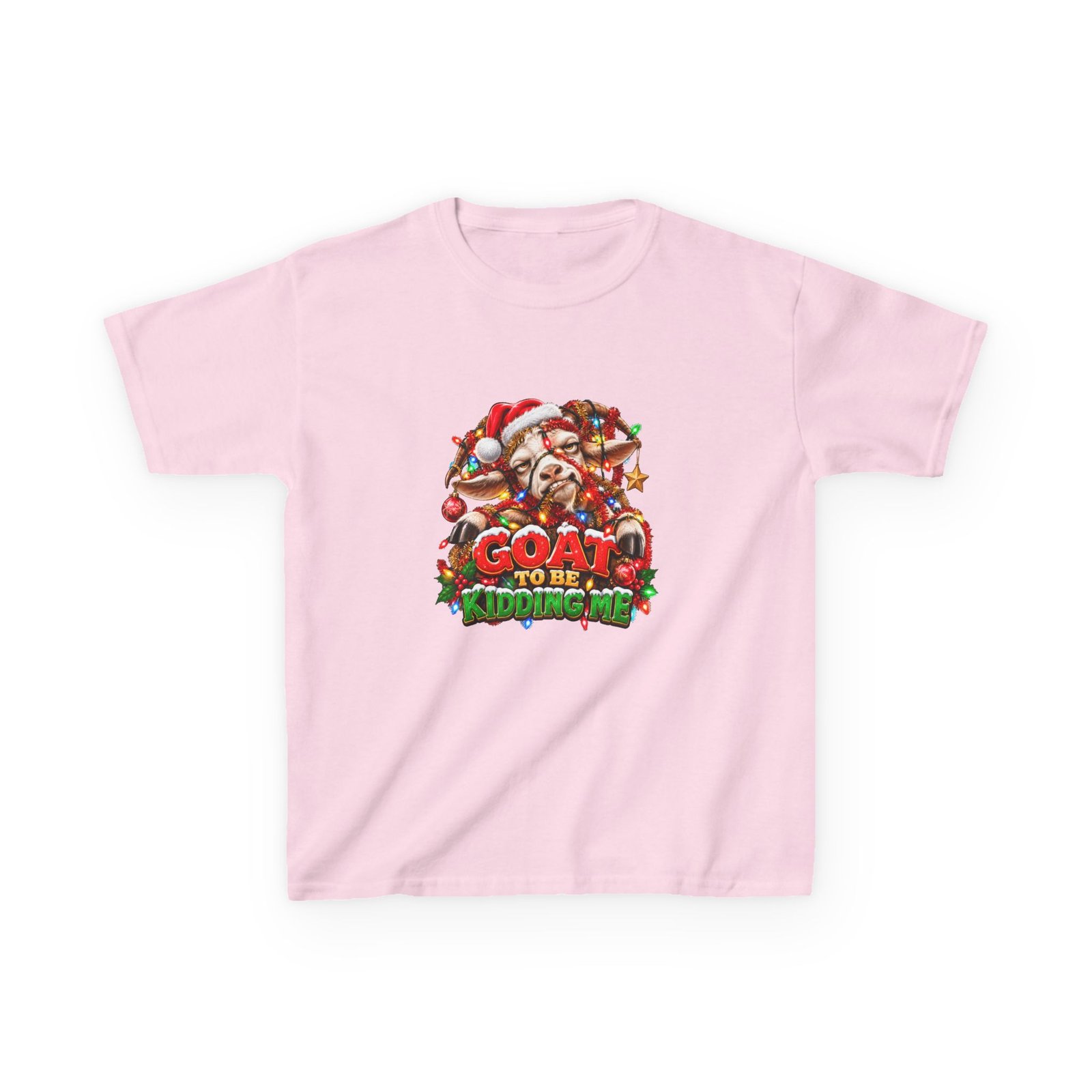 Kids Goat To Be Kidding Me T-Shirt, Funny Goat Christmas Shirt, Kids Xmas Tee, Goat Lover Gift, Childrens Christmas Top - Image 4