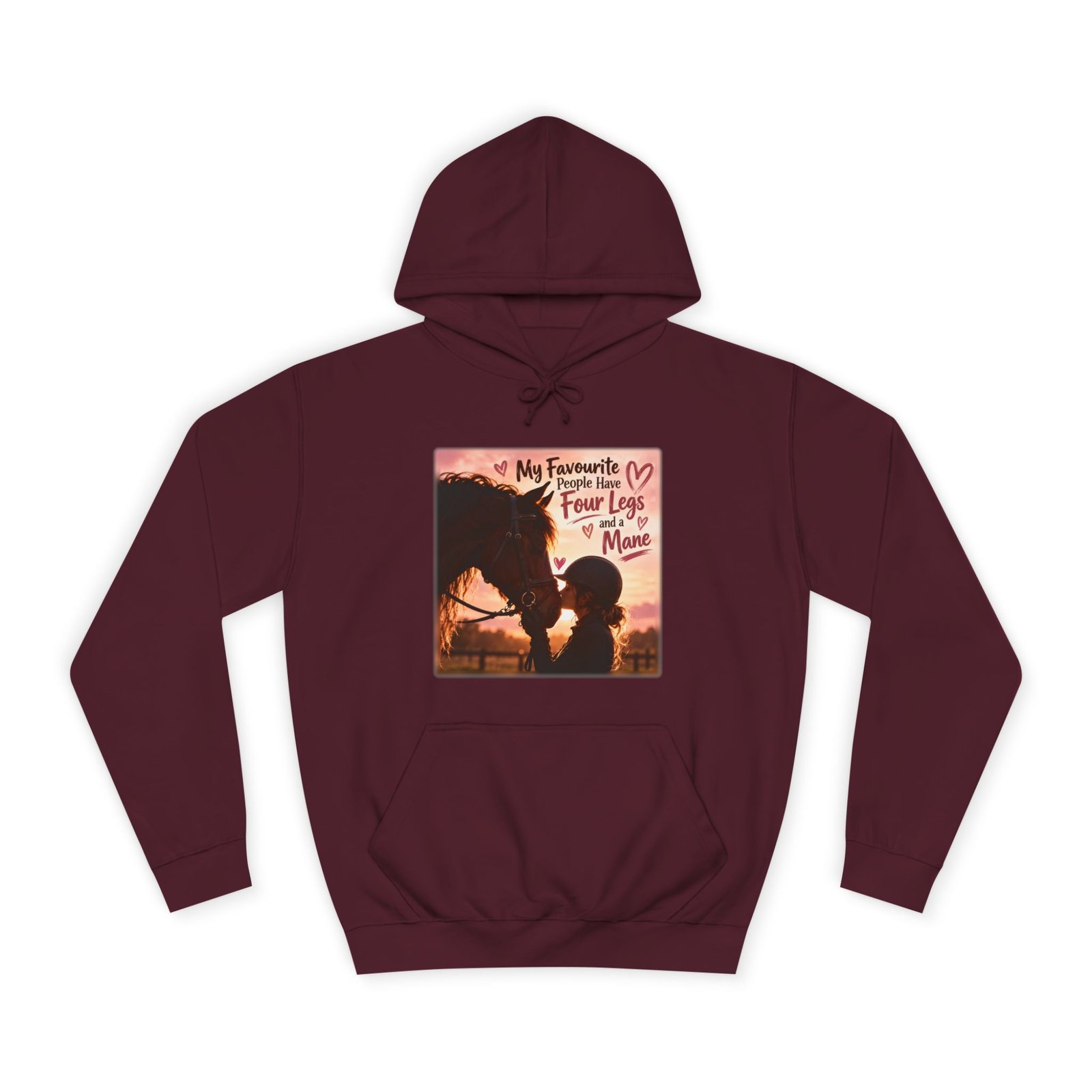 My Favourite People Have Four Legs and a Mane Hoodie, Horse Lover Gift, Equestrian Jumper, Horse Girl Sweater, Rider Gift - Image 8