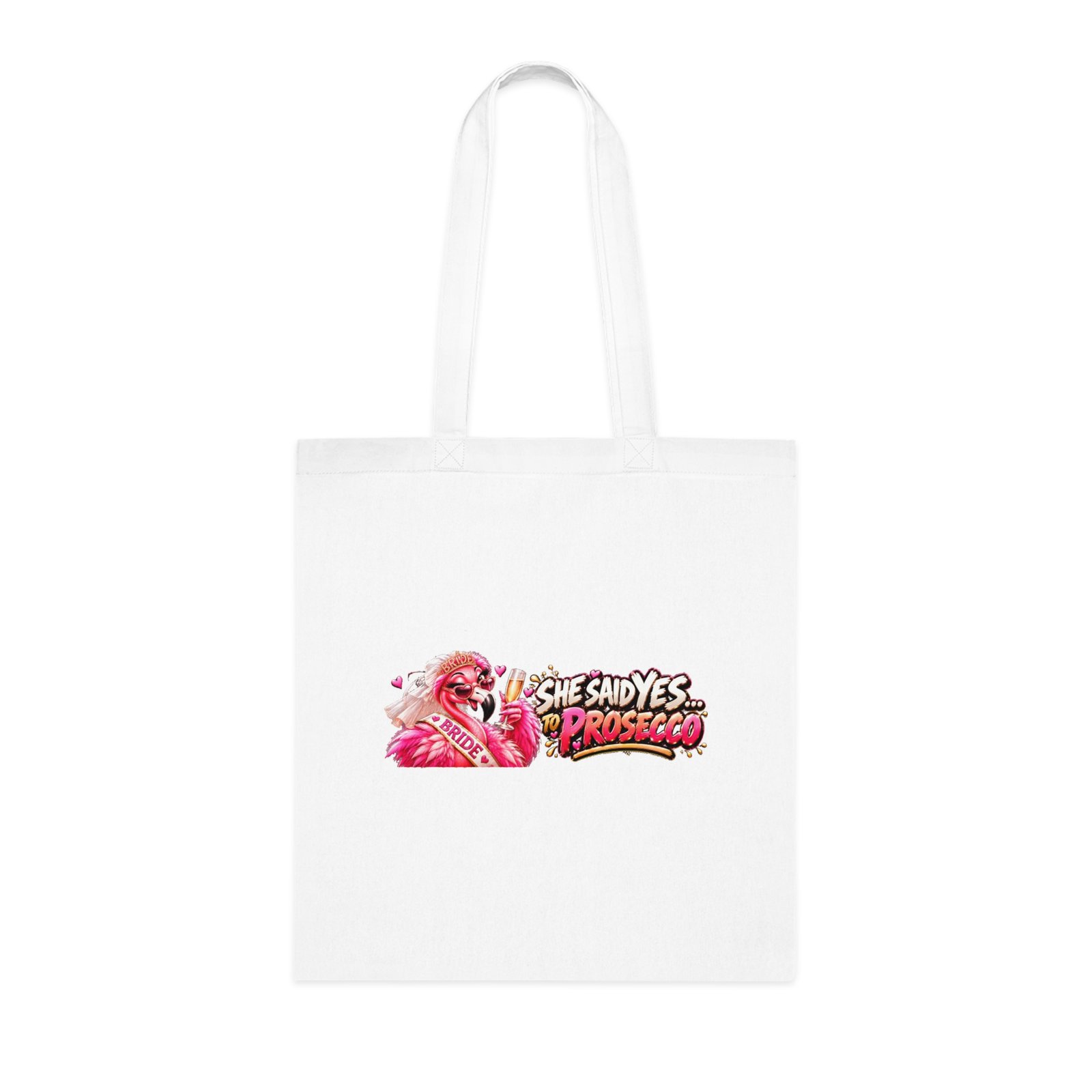She Said Yes To Prosecco Tote Bag, Bride To Be Bag, Hen Party Bride Gift, Bride Tote, Flamingo Hen Do Bag