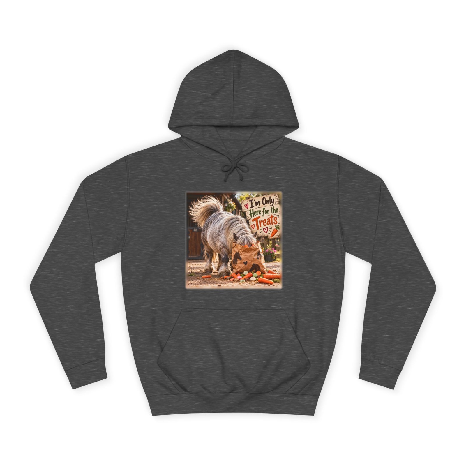 I'm Only Here for the Treats Hoodie, Funny Pony Jumper, Equestrian Gift, Horse Lover Sweater, Shetland Pony Gift, Pony Mum Gift - Image 7