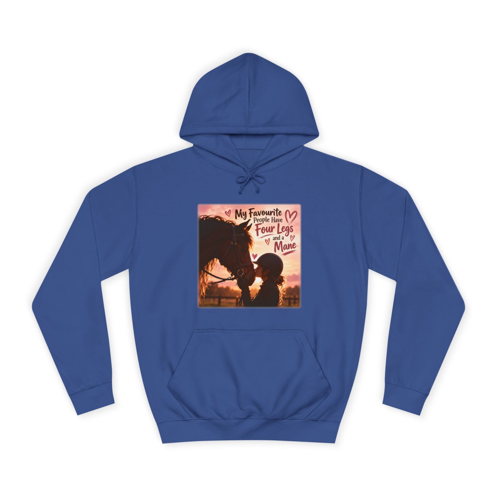 My Favourite People Have Four Legs and a Mane Hoodie, Horse Lover Gift, Equestrian Jumper, Horse Girl Sweater, Rider Gift - Image 5