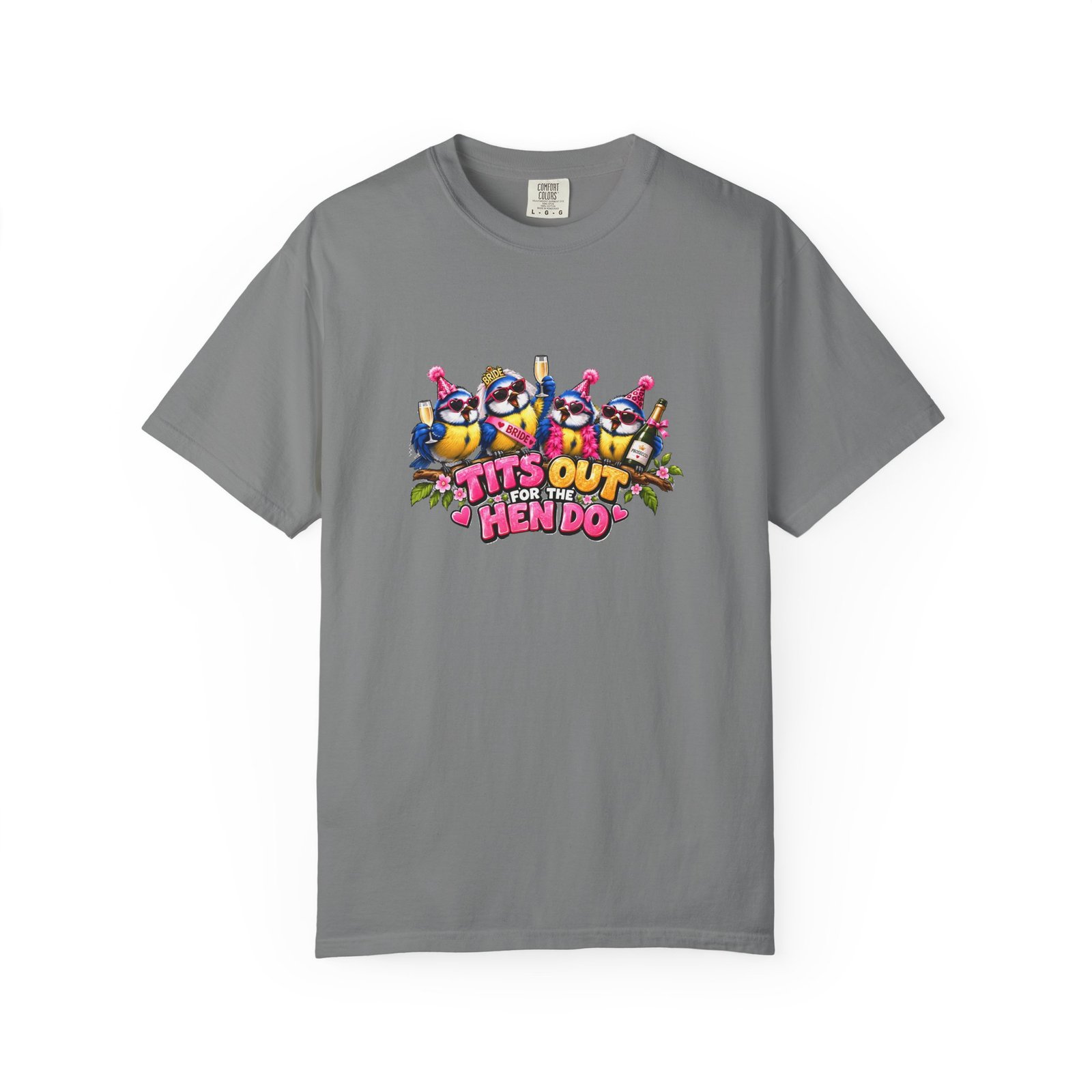 Tits Out For The Hen Do T-Shirt, Funny Blue Tit Hen Party Shirt, Cheeky Bird Pun Tee, Rude Hen Weekend Top - Image 6
