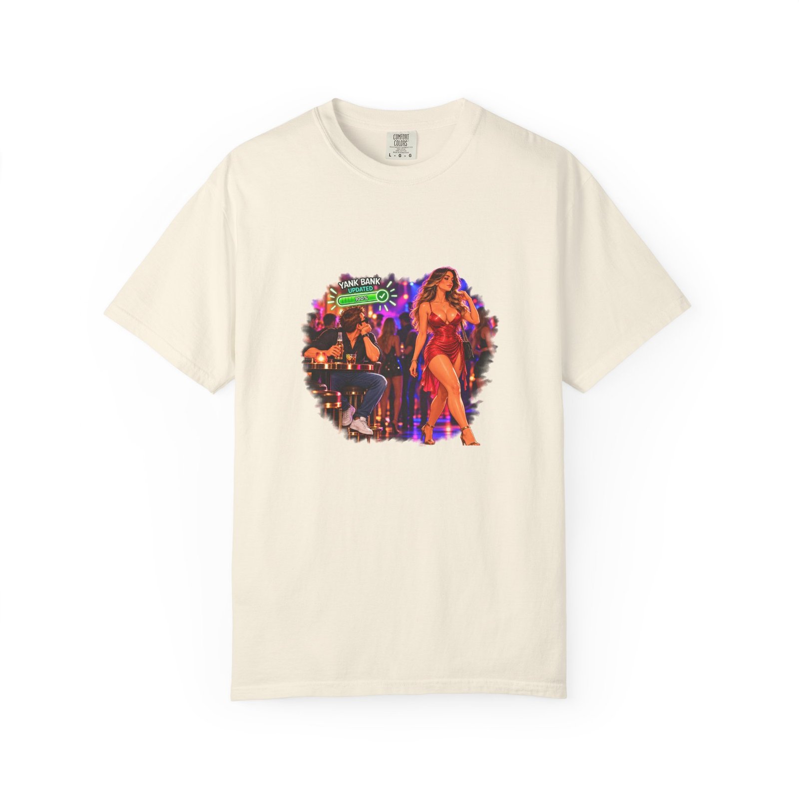 Yank Bank Updated T-Shirt, Funny Rude Night Club Shirt, Cheeky Adult Humour Tee, Gag Gift For Him, Stag Do Shirt - Image 5