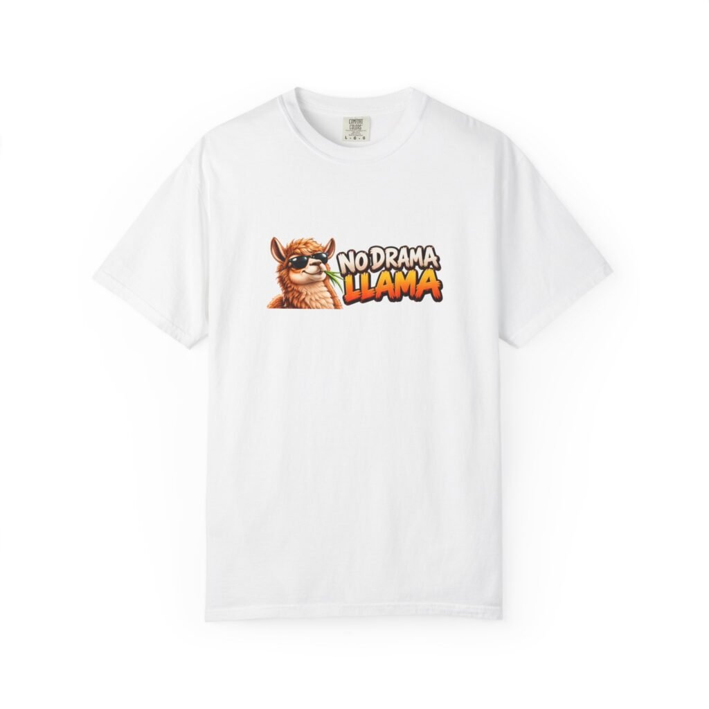 No Drama Llama T-Shirt, Funny Llama Shirt, Chill Llama Tee, Llama Lover Gift, Cool Sunglasses Llama Top
