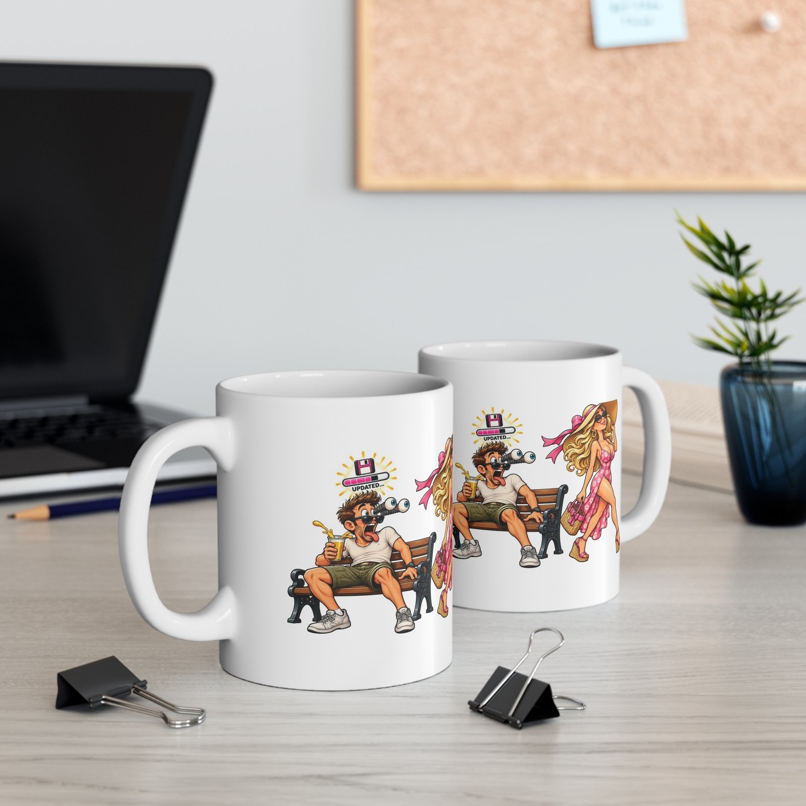 Yank Bank Updated Mug, Funny Rude Park Bench Coffee Mug, Cheeky Adult Humour Gift, Gag Gift For Him 11oz - Image 5