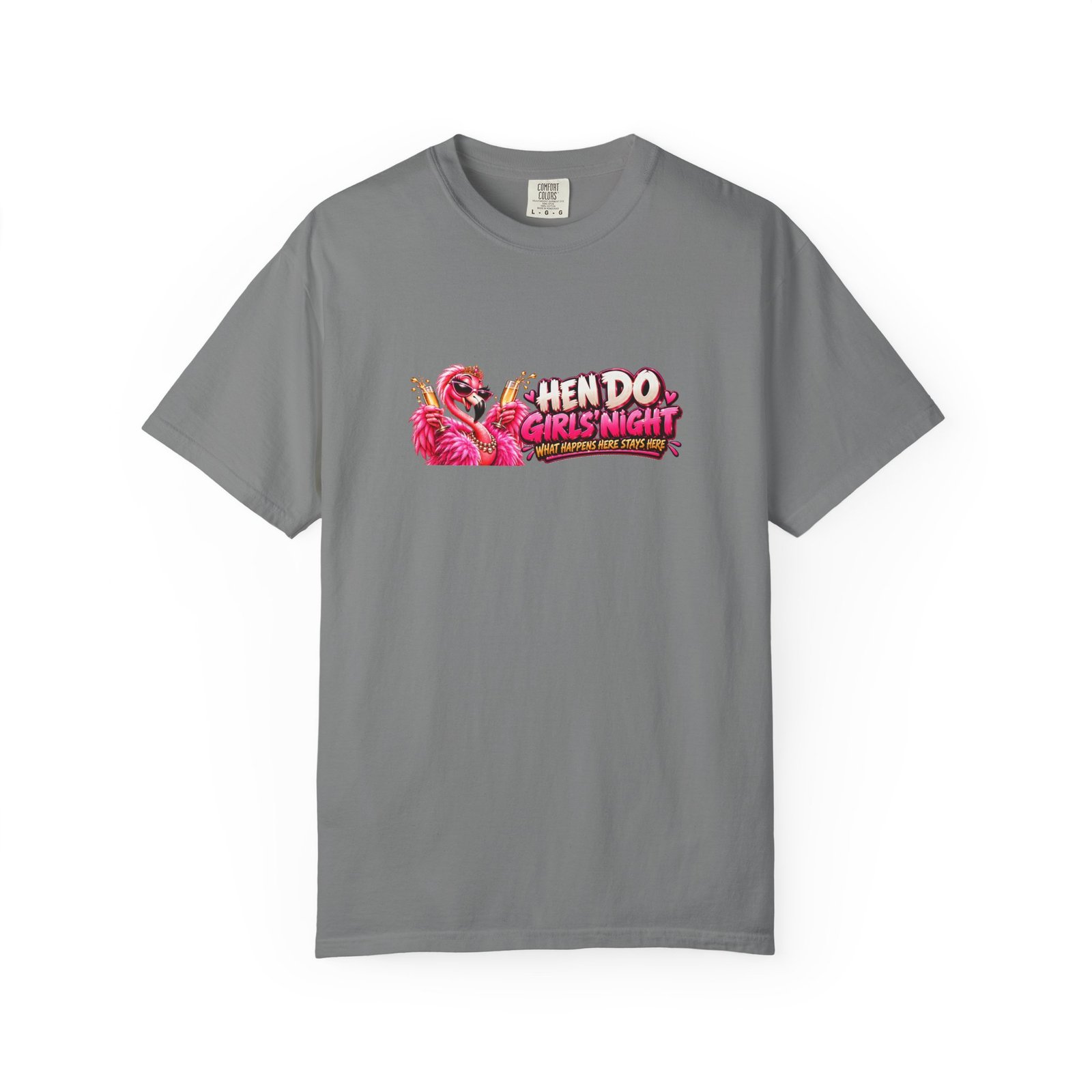Hen Do T-Shirt, Hen Party Shirt, Girls Night Tee, What Happens Here Stays Here, Bride Squad Top, Flamingo Hen Party Gift - Image 6