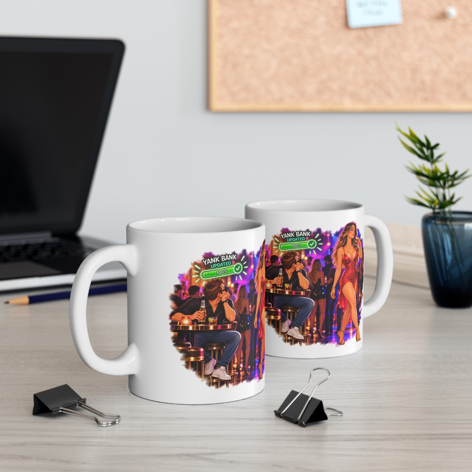 Yank Bank Updated Mug, Funny Rude Night Club Coffee Mug, Cheeky Adult Humour Gift, Gag Gift For Him 11oz - Image 5