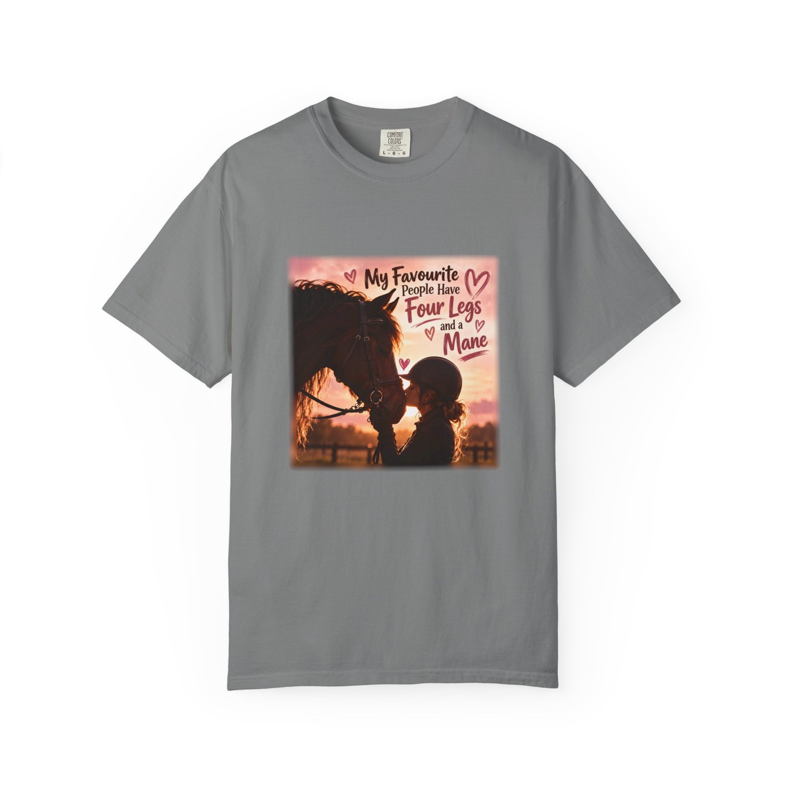 My Favourite People Have Four Legs and a Mane T-Shirt, Horse Lover Gift, Equestrian Shirt, Horse Girl Tee, Rider Gift, Pony Mum Shirt - Image 6